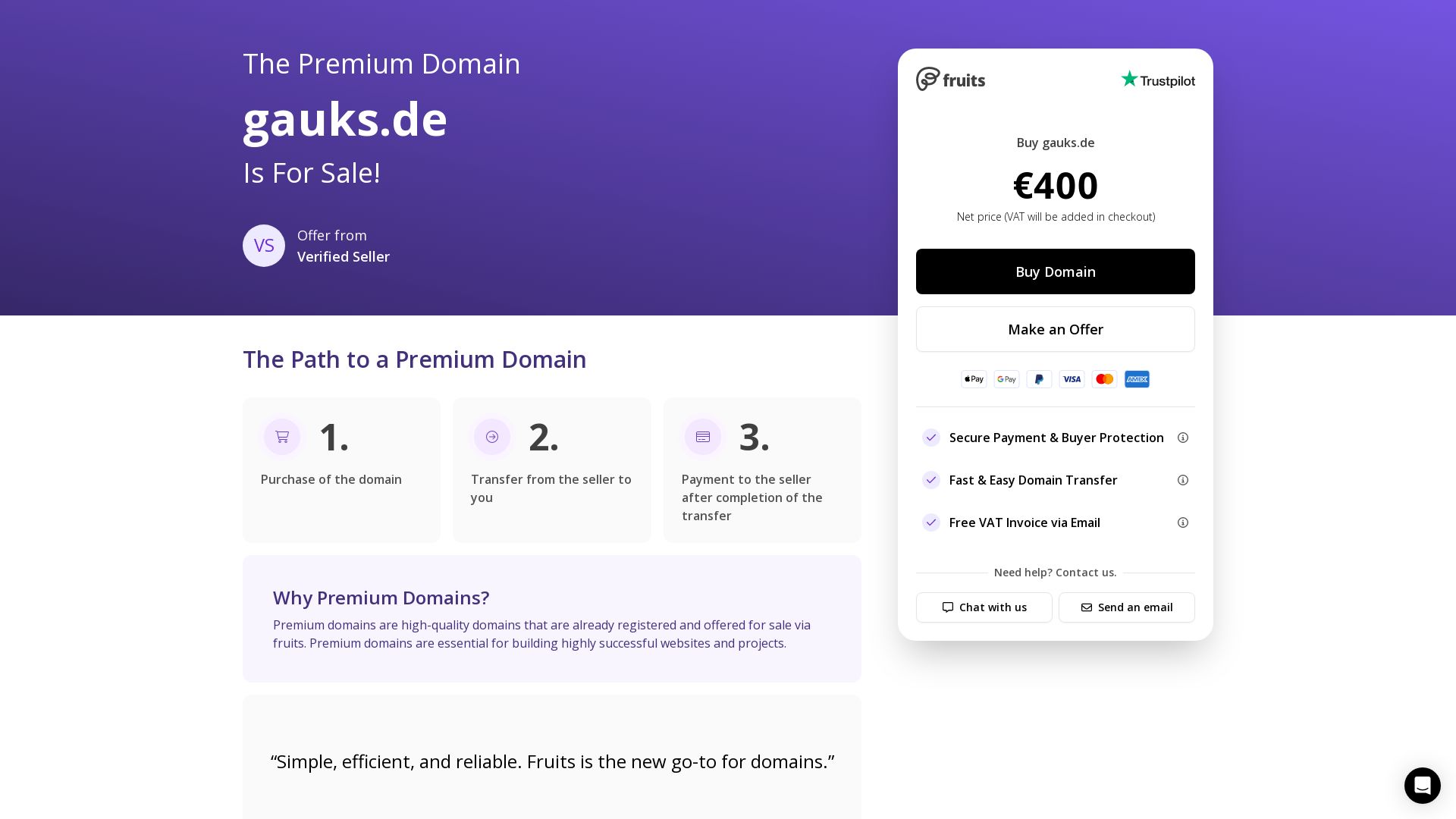 Website status gauks.de is   ONLINE