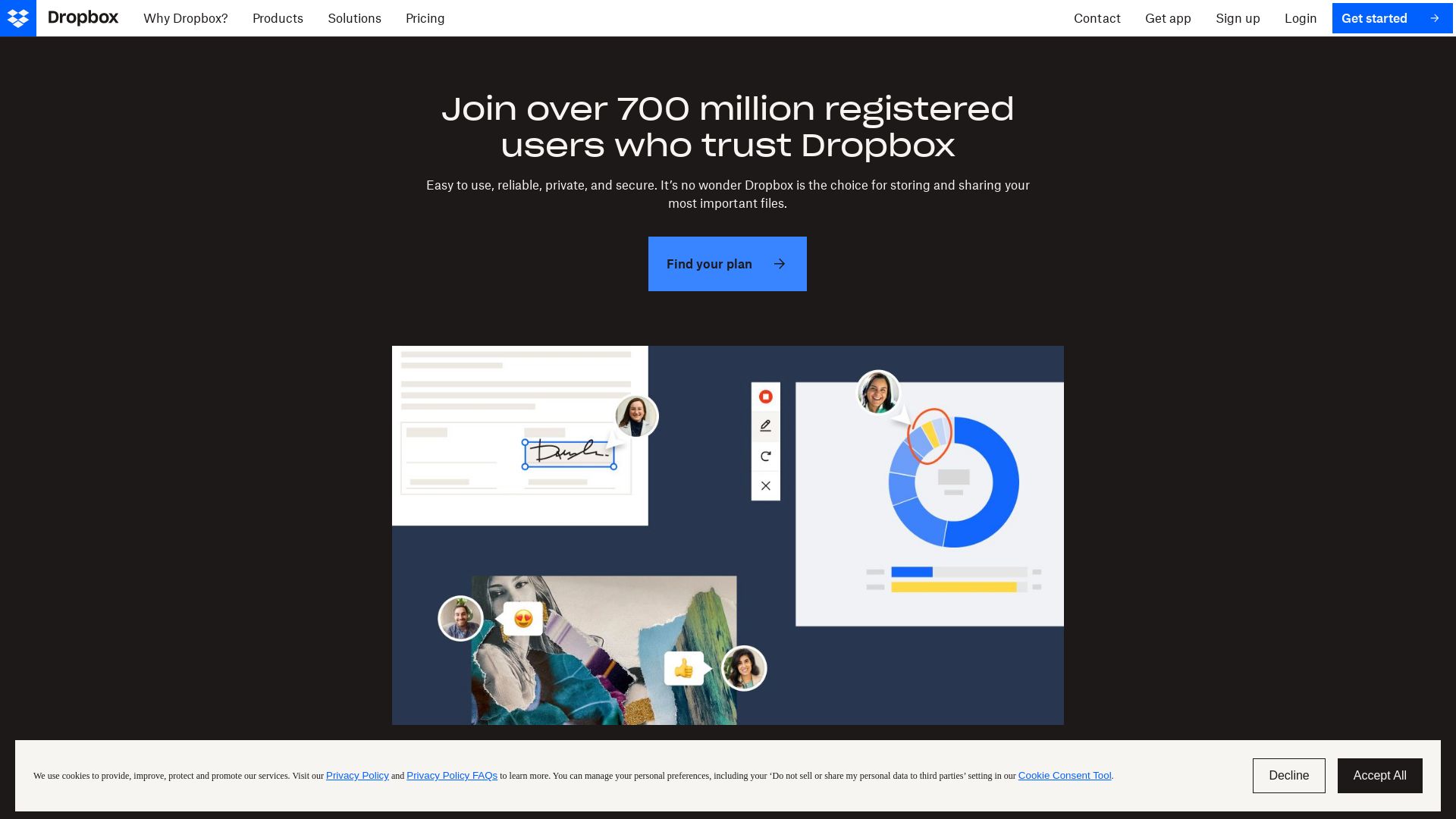 Website status getdropbox.com is   ONLINE