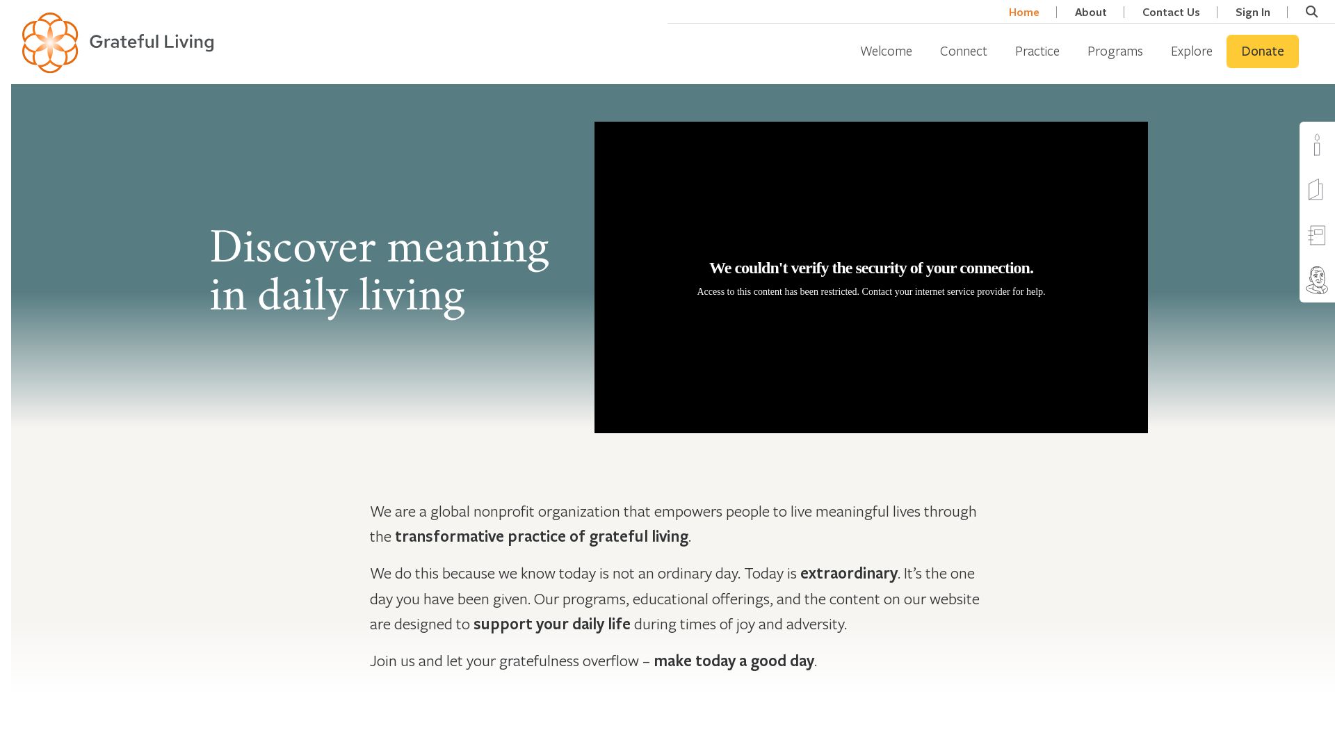 Website status grateful.org is   ONLINE