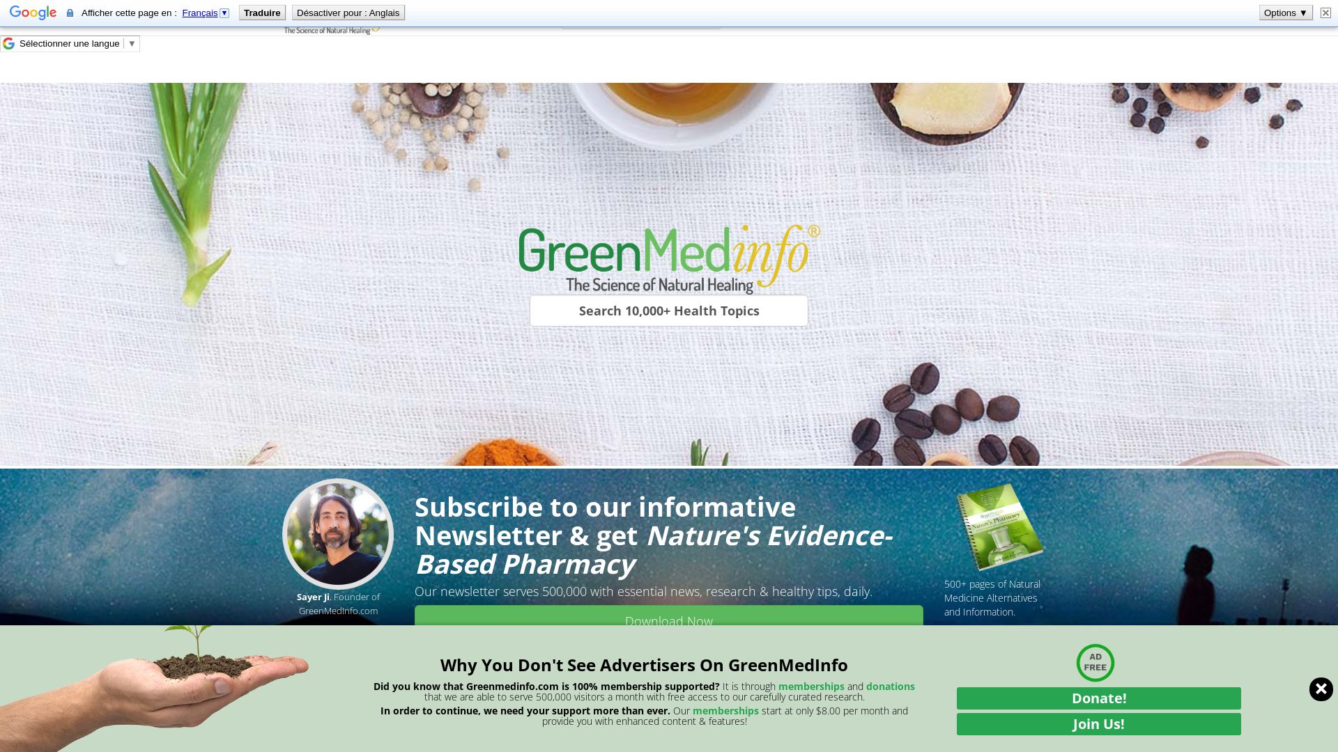 Website status greenmedinfo.com is   ONLINE