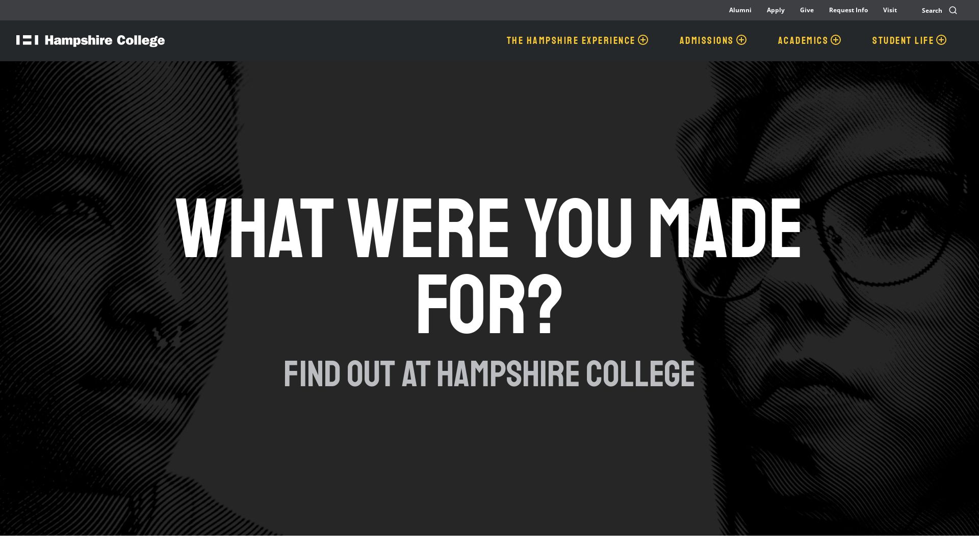 Website status hampshire.edu is   ONLINE