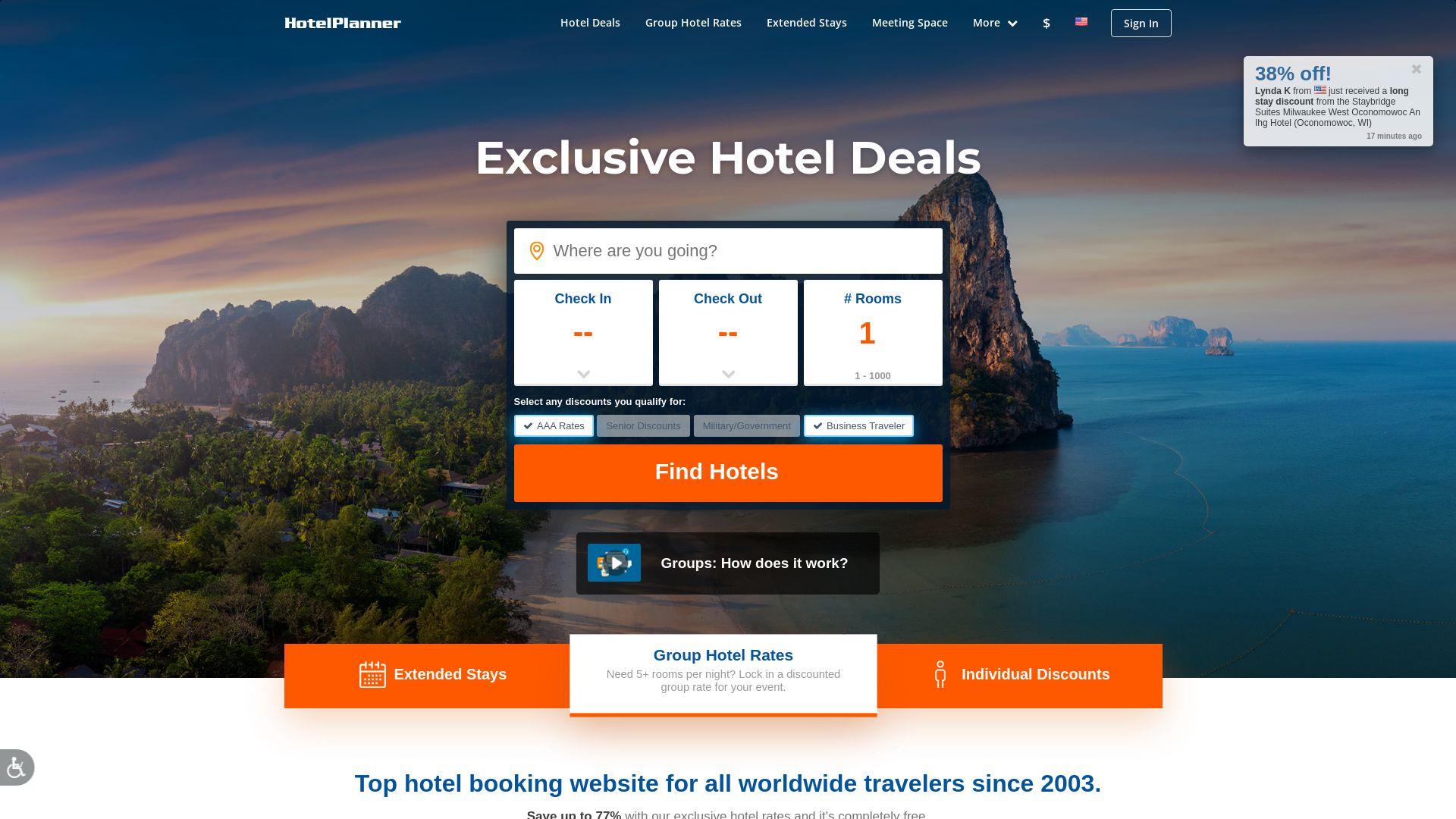 Website status hotelplanner.com is   ONLINE