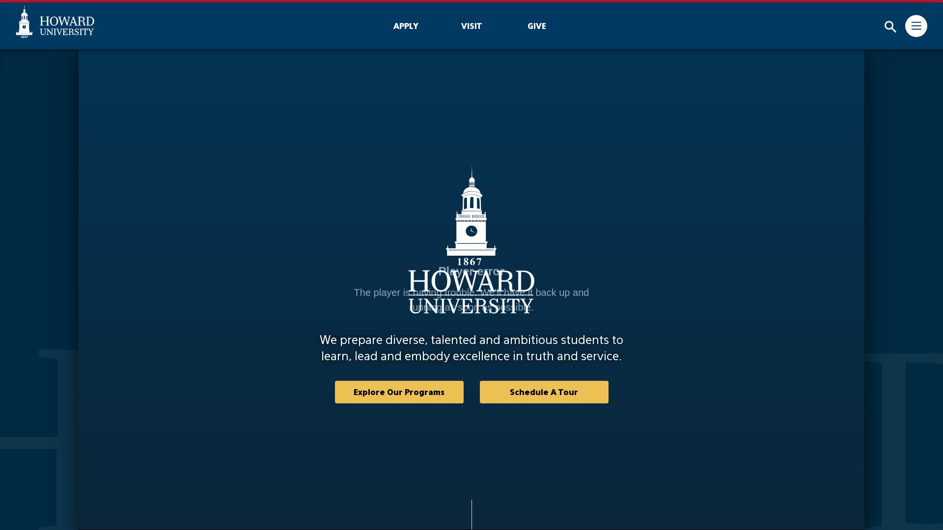 Website status howard.edu is   ONLINE