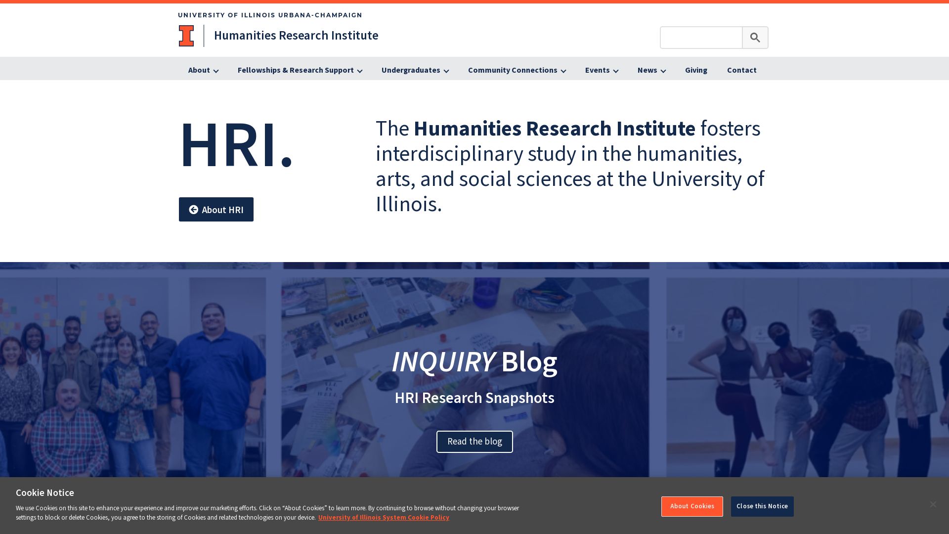 Website status hri.illinois.edu is   ONLINE