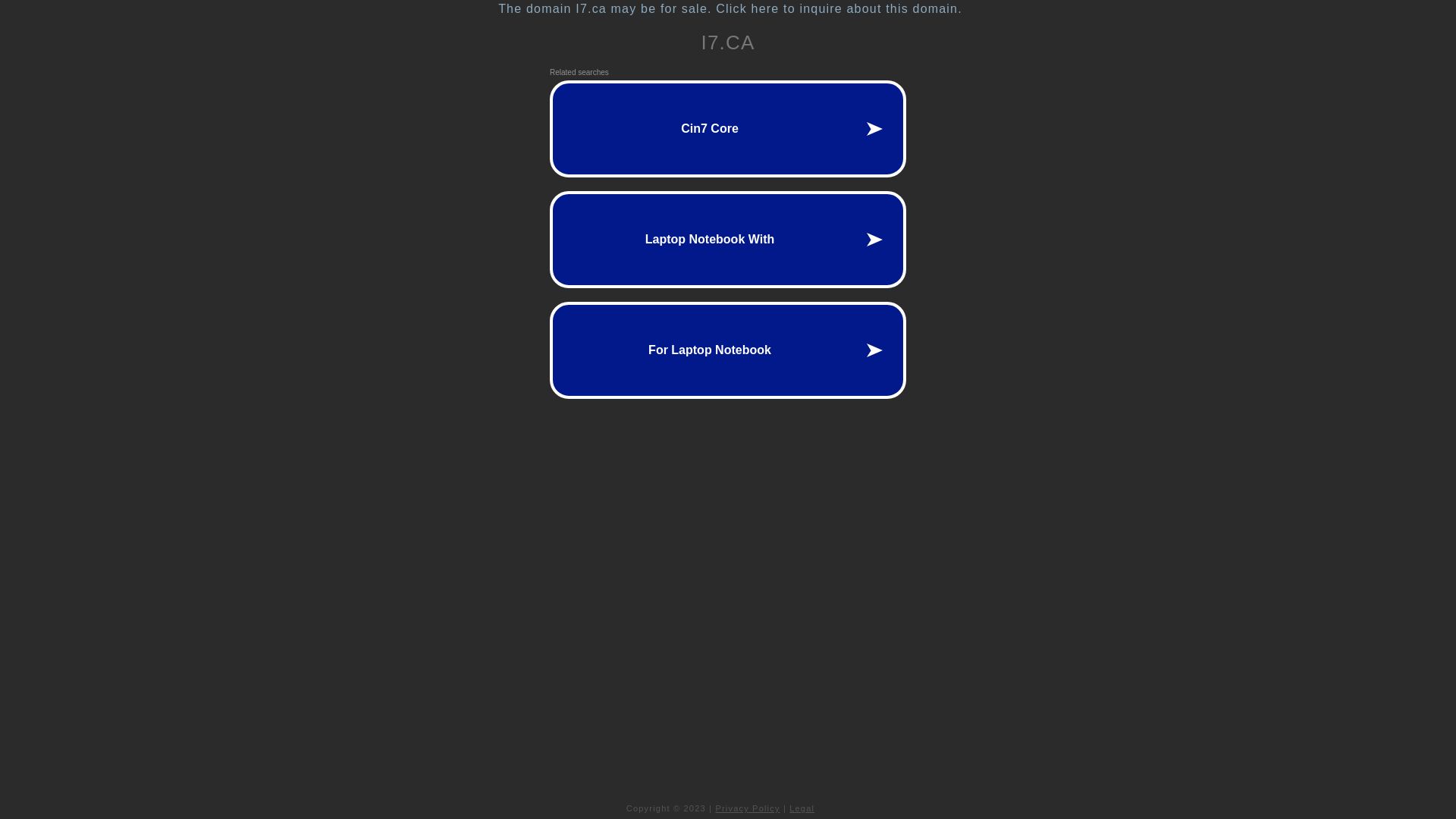 Website status i7.ca is   ONLINE