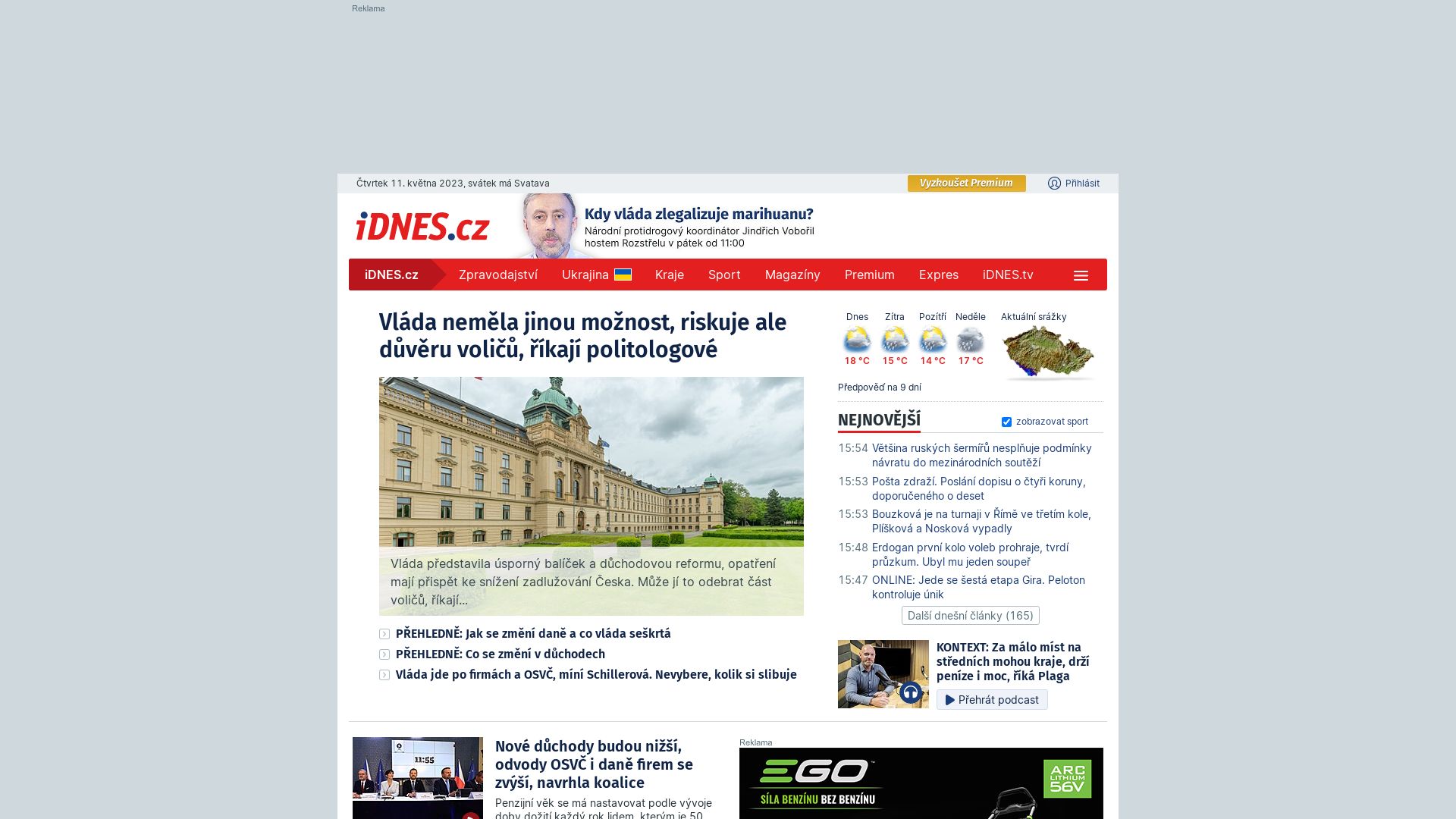 Website status idnes.cz is   ONLINE