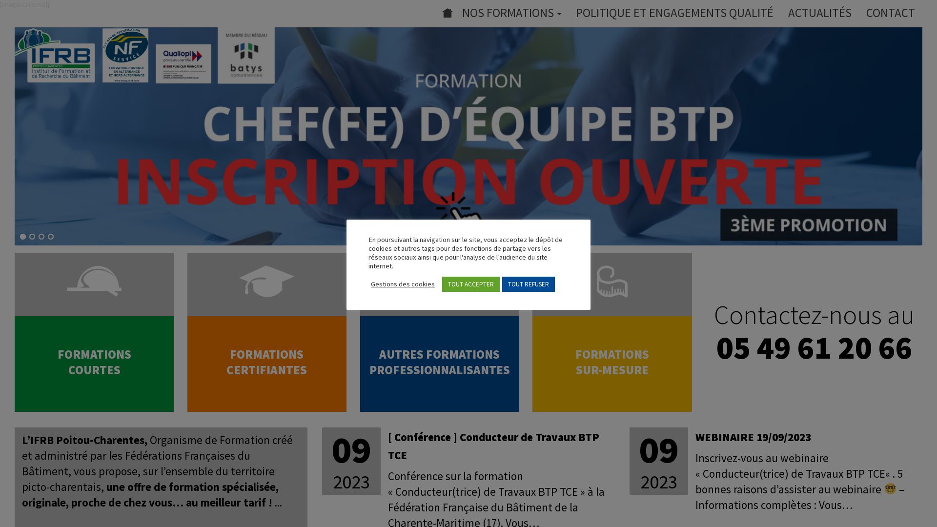Website status ifrbpoitoucharentes.fr is   ONLINE
