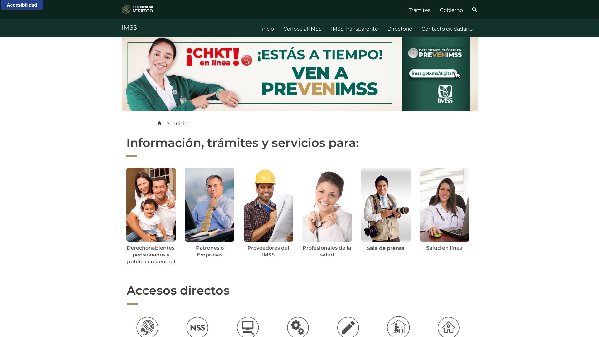 Website status imss.gob.mx is   ONLINE