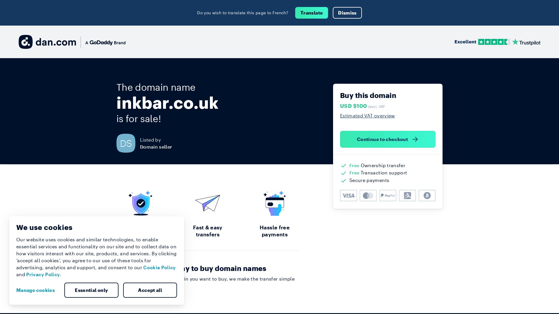Website status inkbar.co.uk is   ONLINE