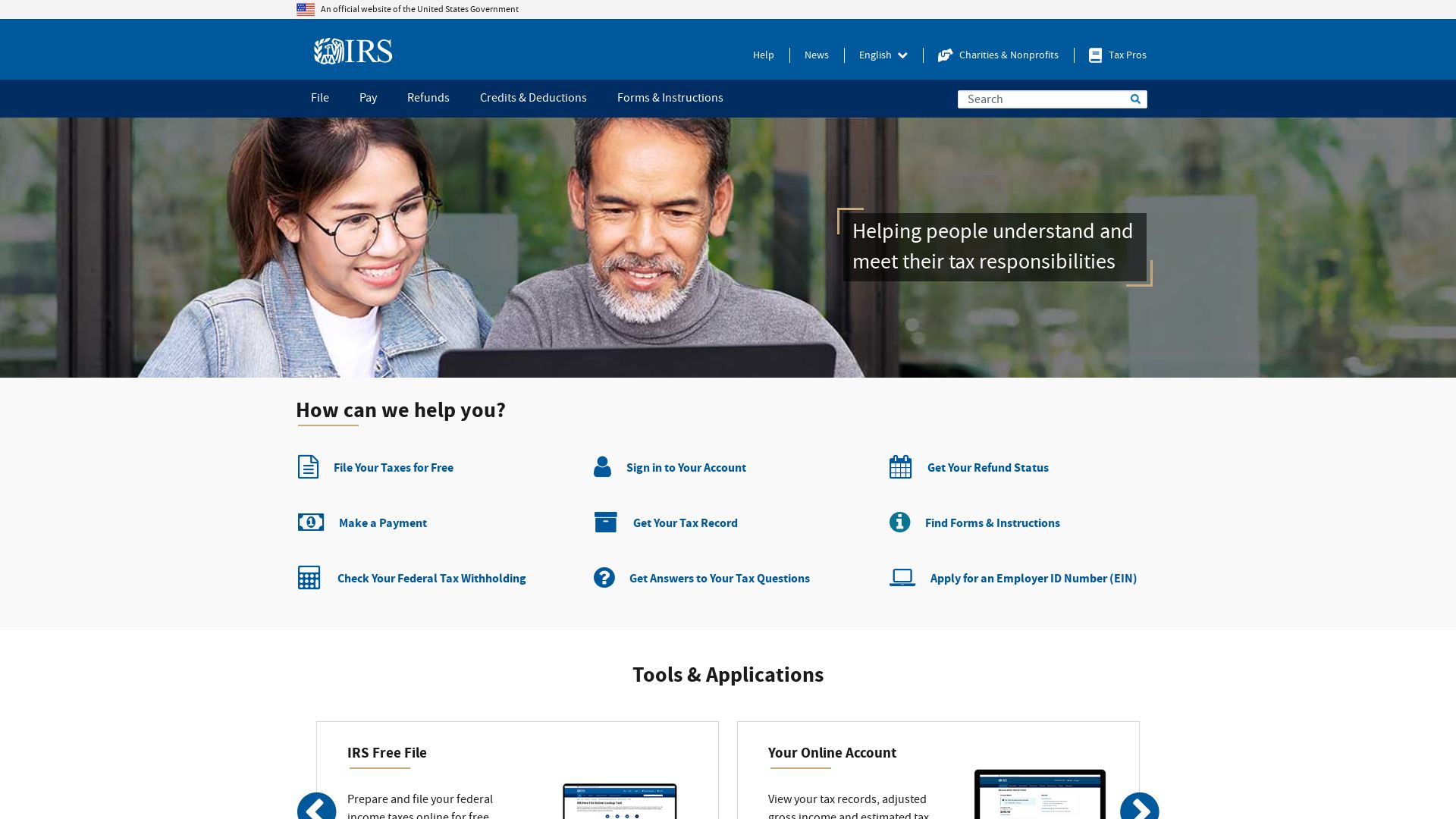 irs.gov is ONLINE