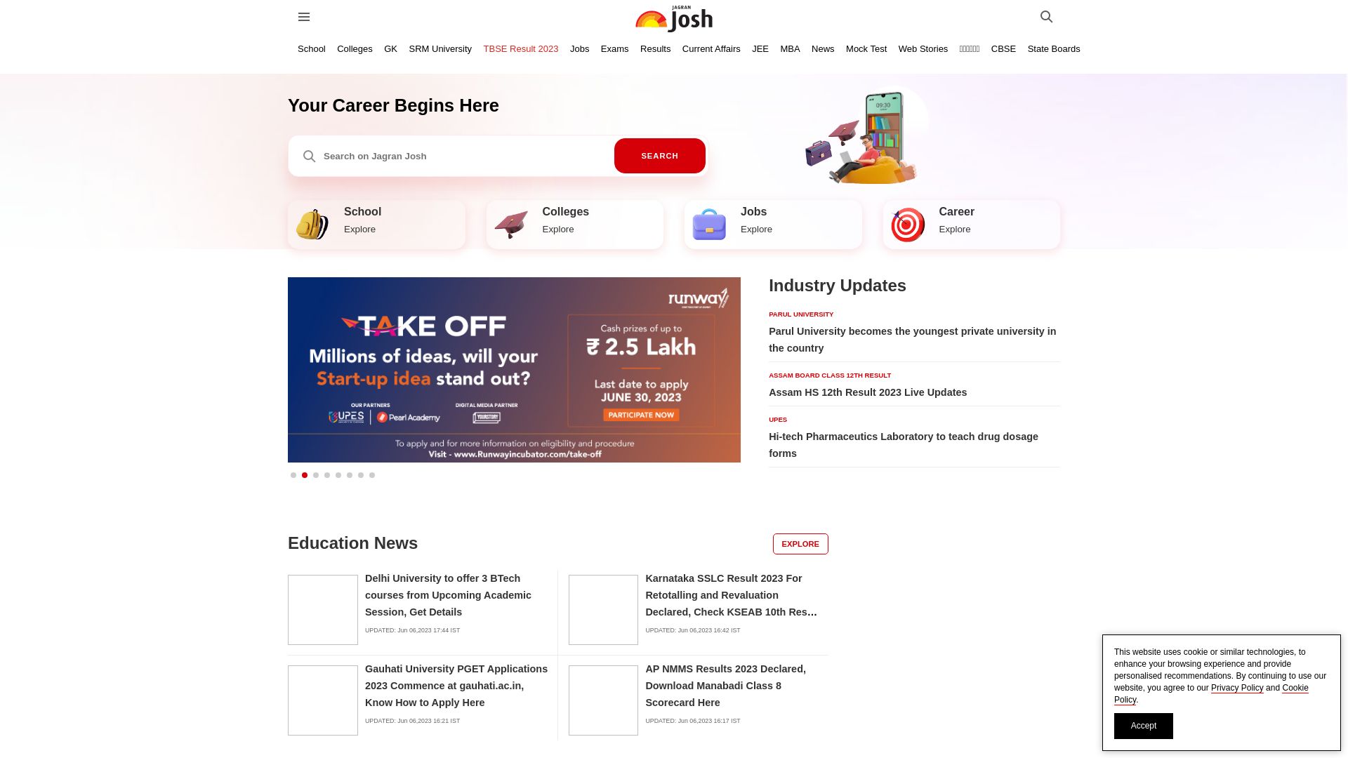 Website status jagranjosh.com is   ONLINE