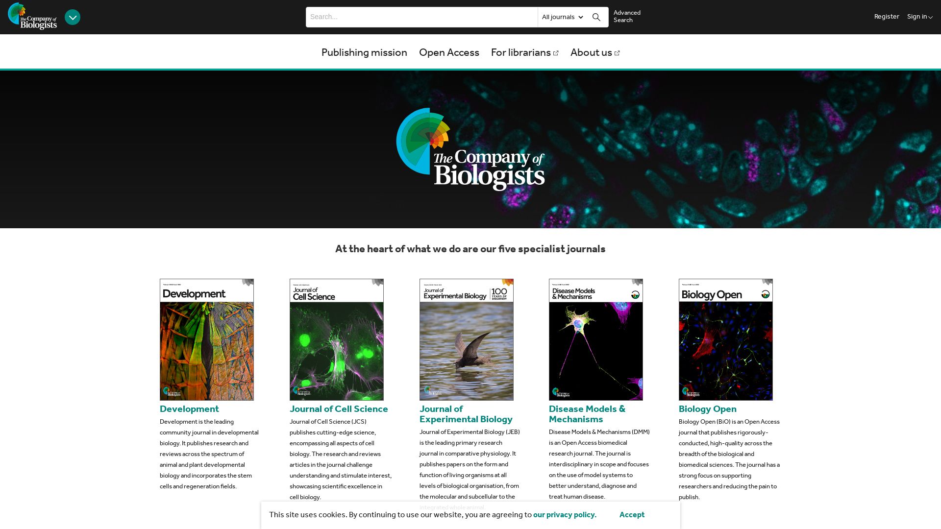 Website status journals.biologists.com is   ONLINE