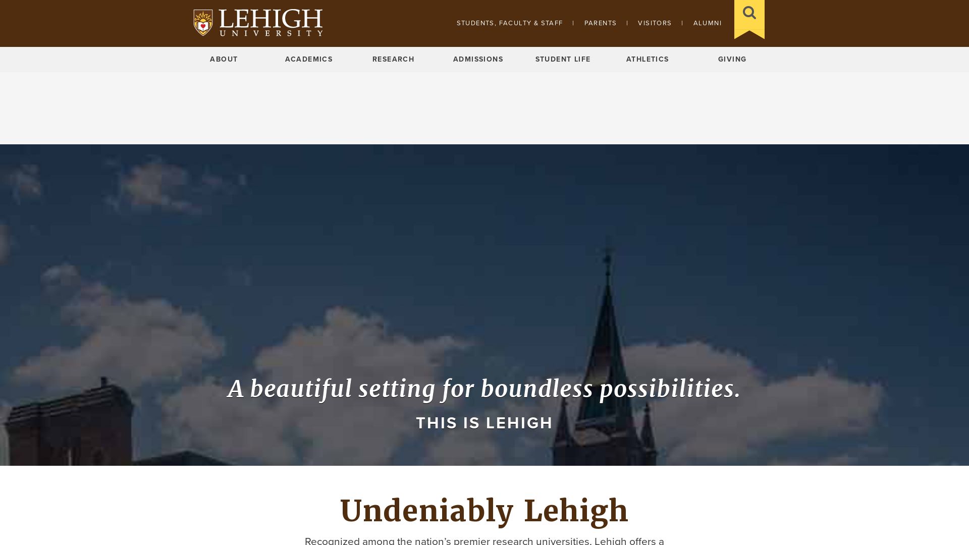 Website status lehigh.edu is   ONLINE