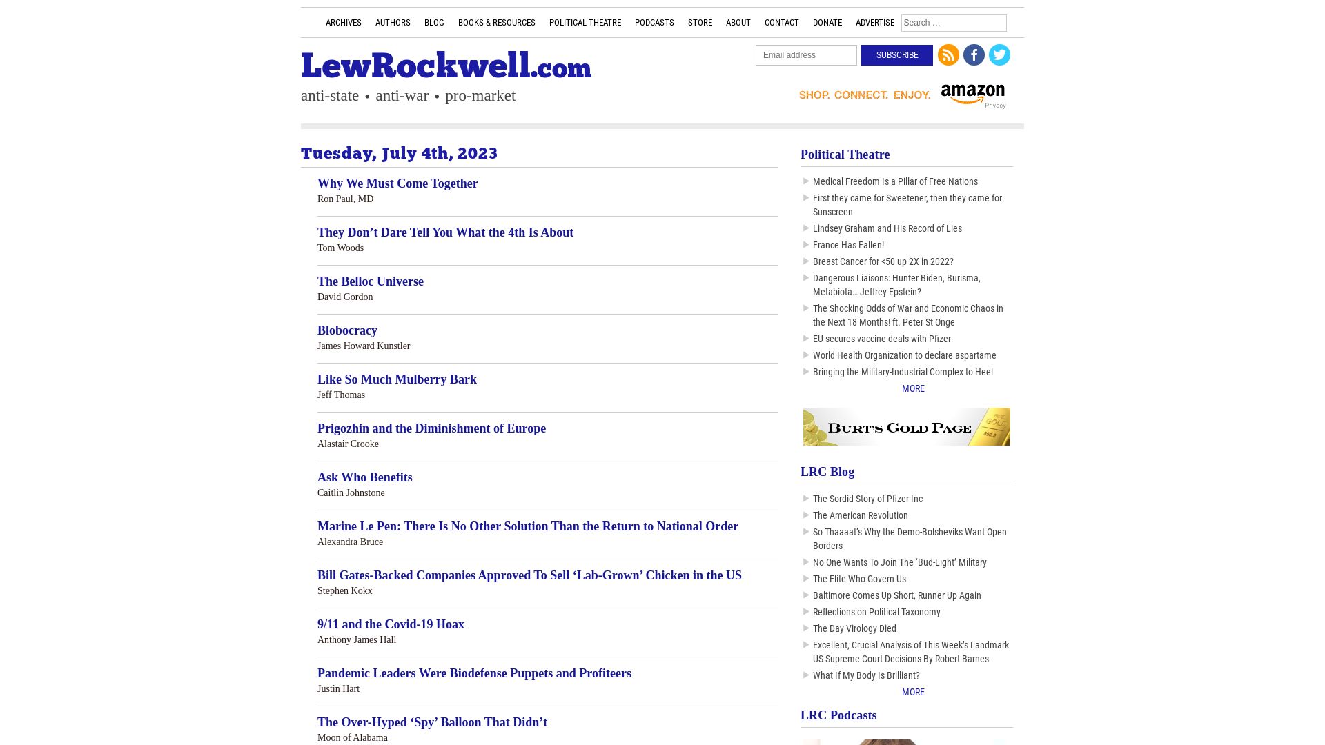 Website status lewrockwell.com is   ONLINE