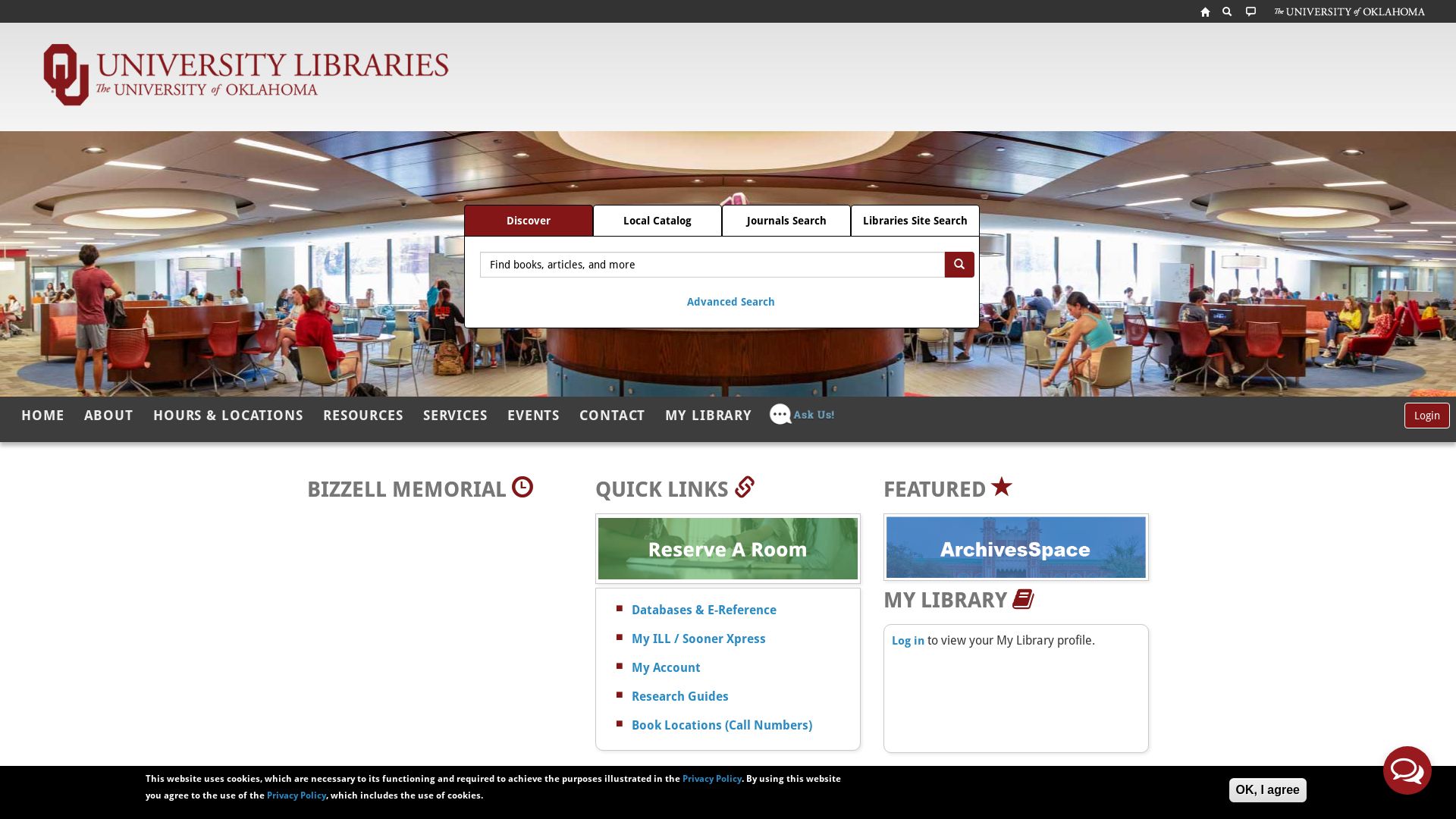 Website status libraries.ou.edu is   ONLINE
