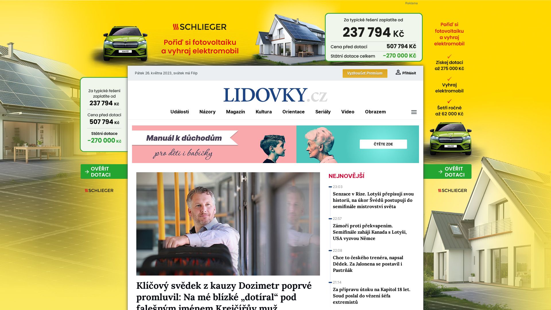Website status lidovky.cz is   ONLINE