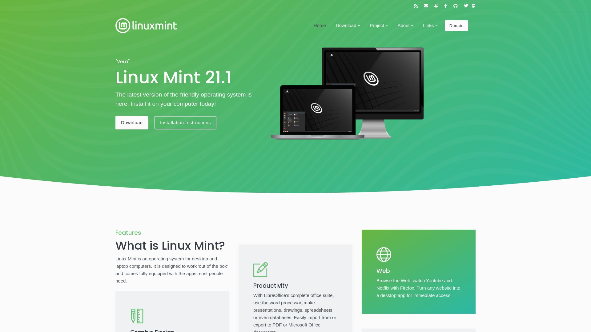 Website status linuxmint.com is   ONLINE