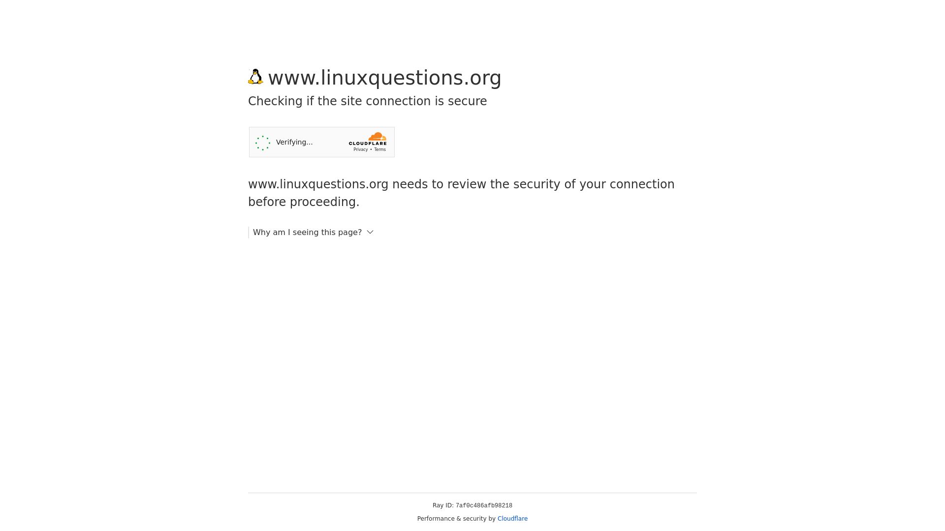 Website status linuxquestions.org is   ONLINE