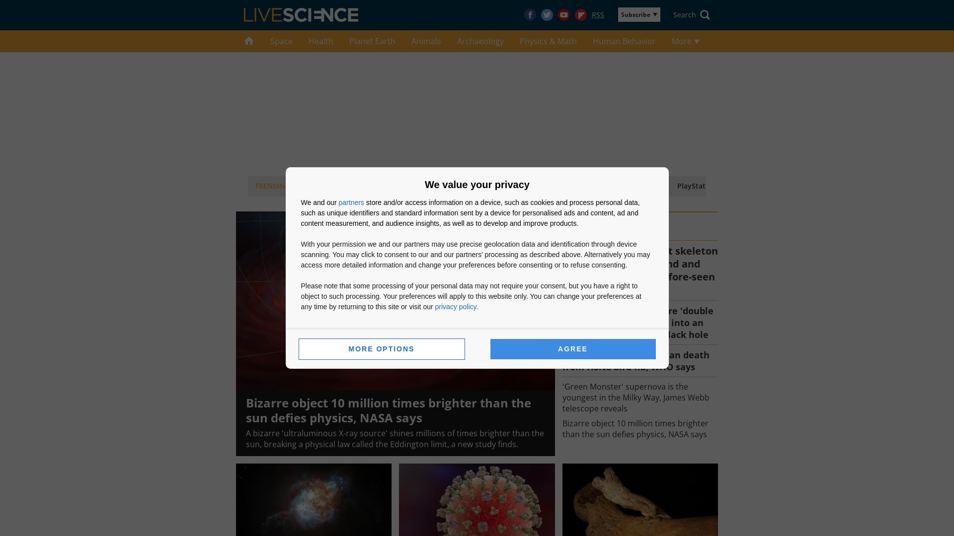 Website status livescience.com is   ONLINE