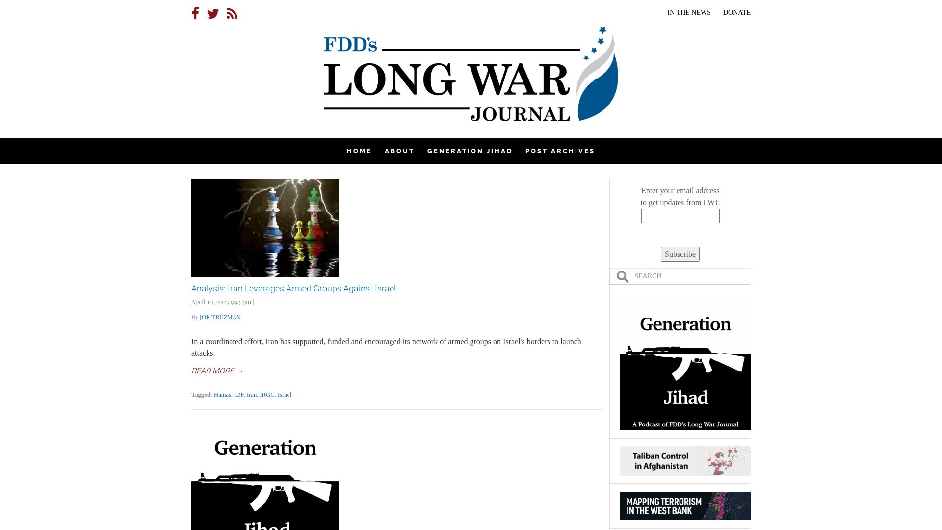 Website status longwarjournal.org is   ONLINE