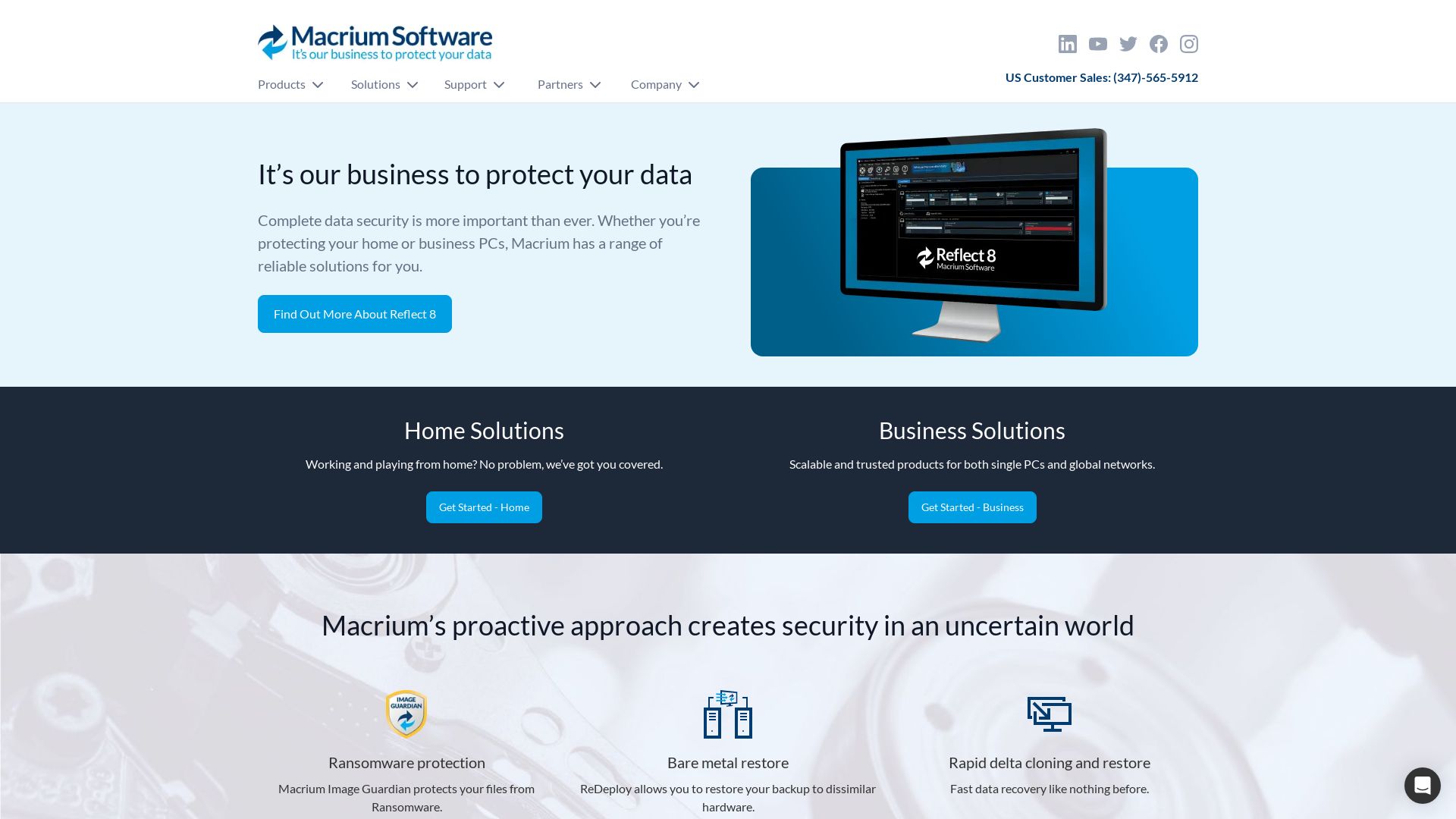 Website status macrium.com is   ONLINE