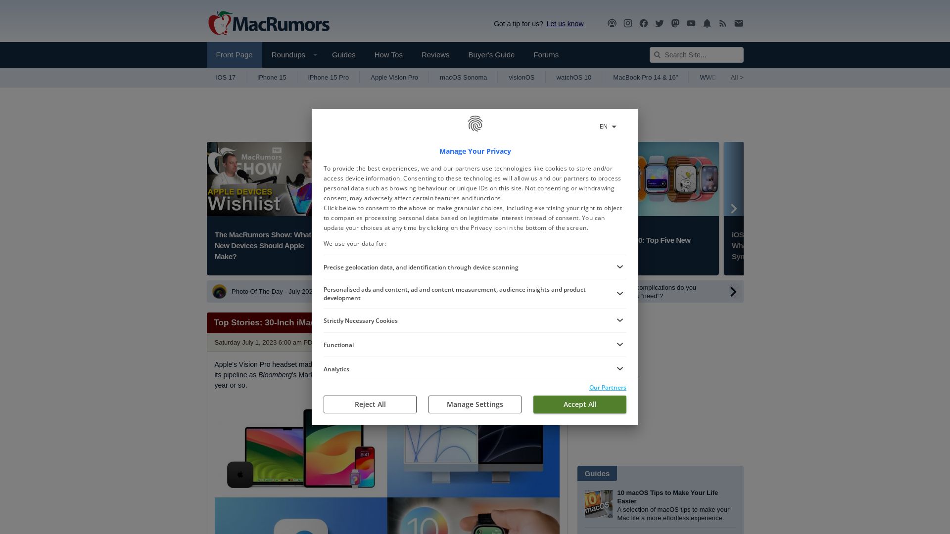 Website status macrumors.com is   ONLINE