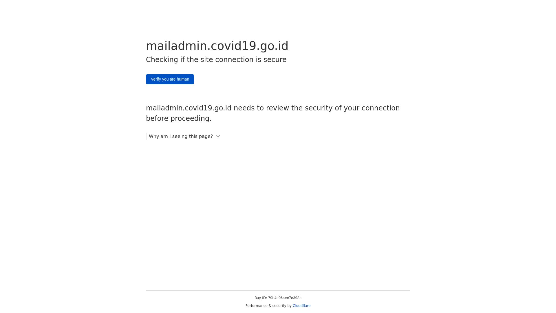 Website status mailadmin.covid19.go.id is   ONLINE