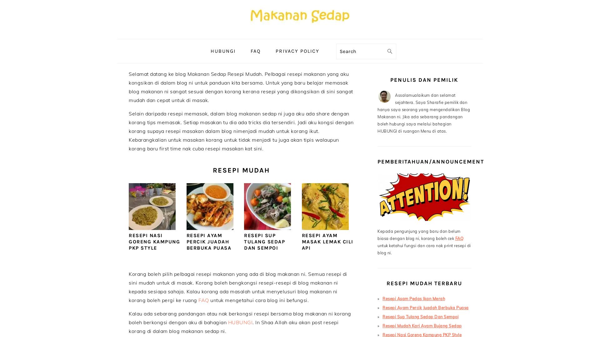 Website status makanansedap.my is   ONLINE