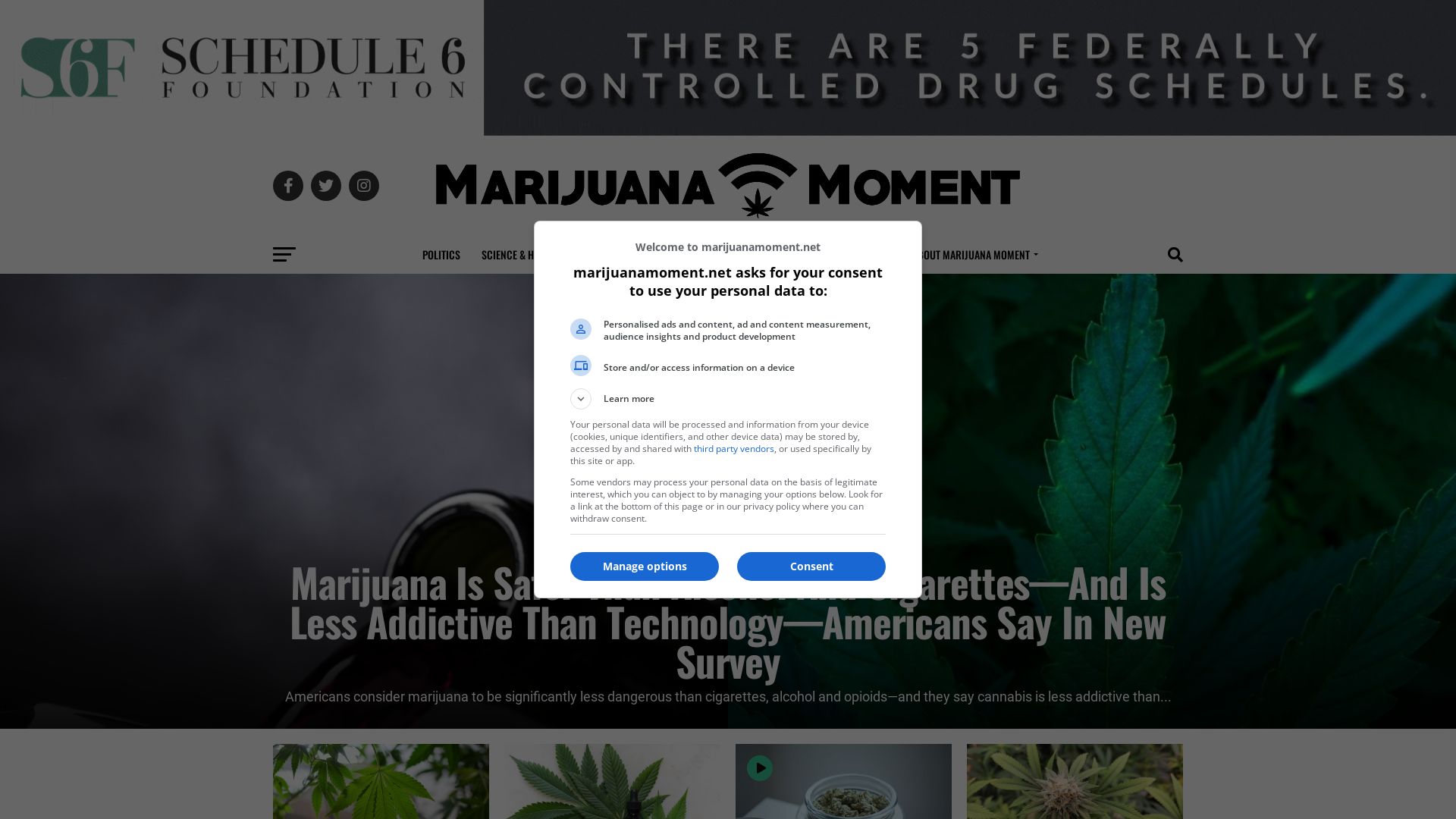Website status marijuanamoment.net is   ONLINE