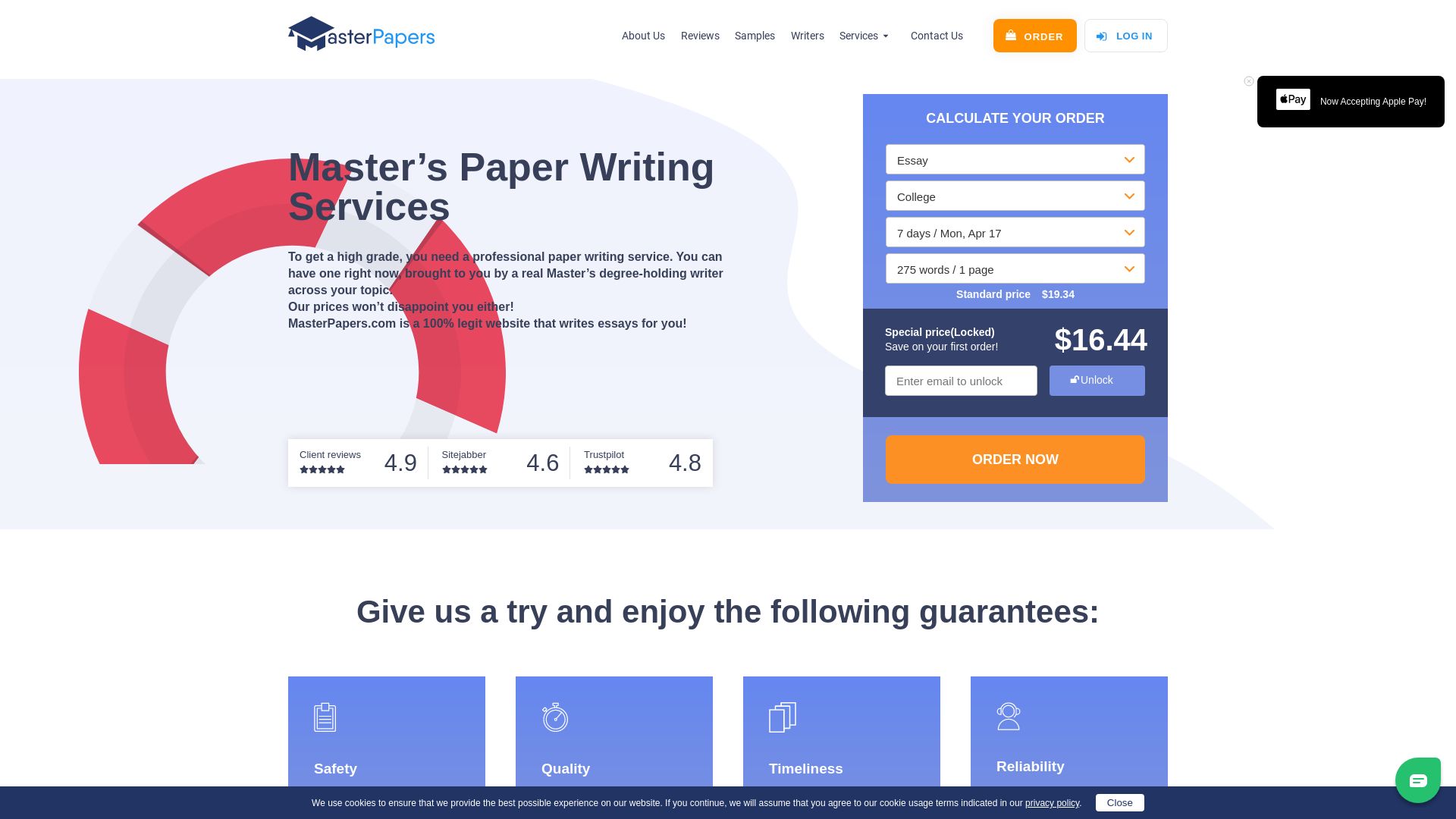 Website status masterpapers.com is   ONLINE