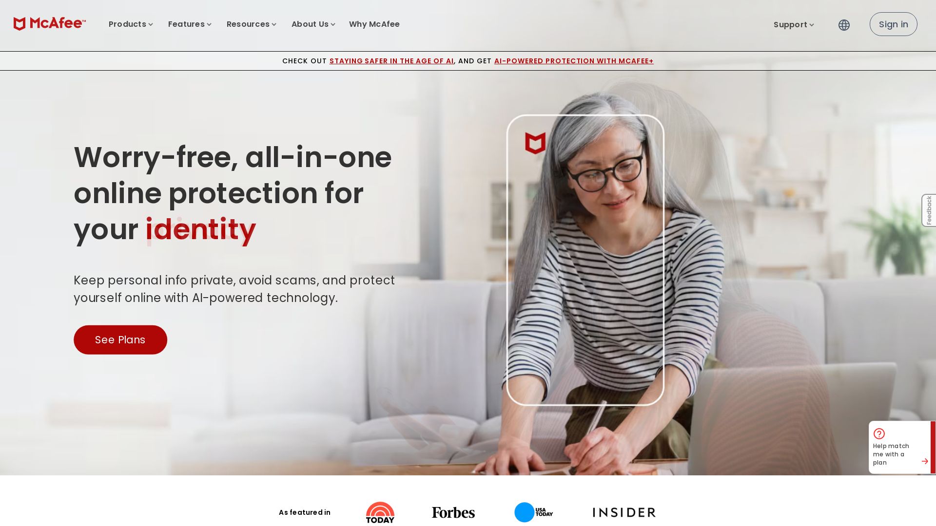 Website status mcafee.com is   ONLINE