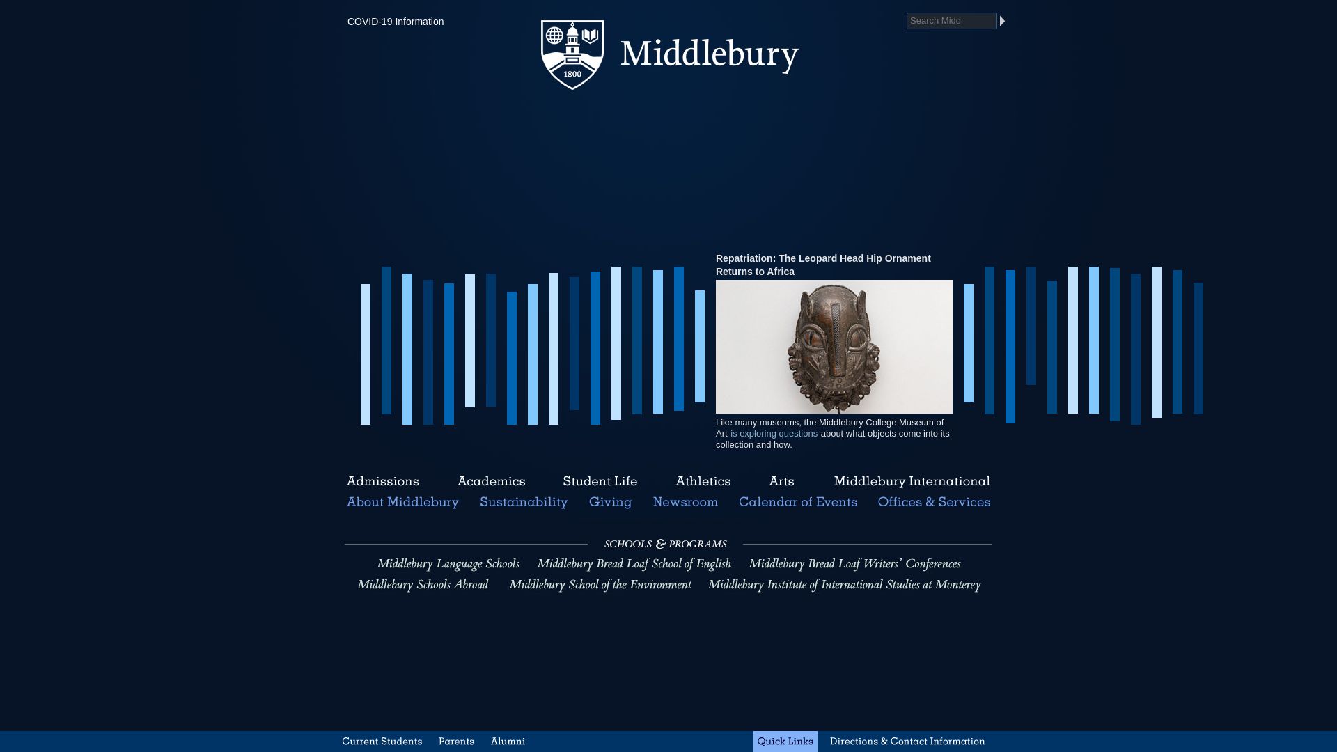 Website status middlebury.edu is   ONLINE