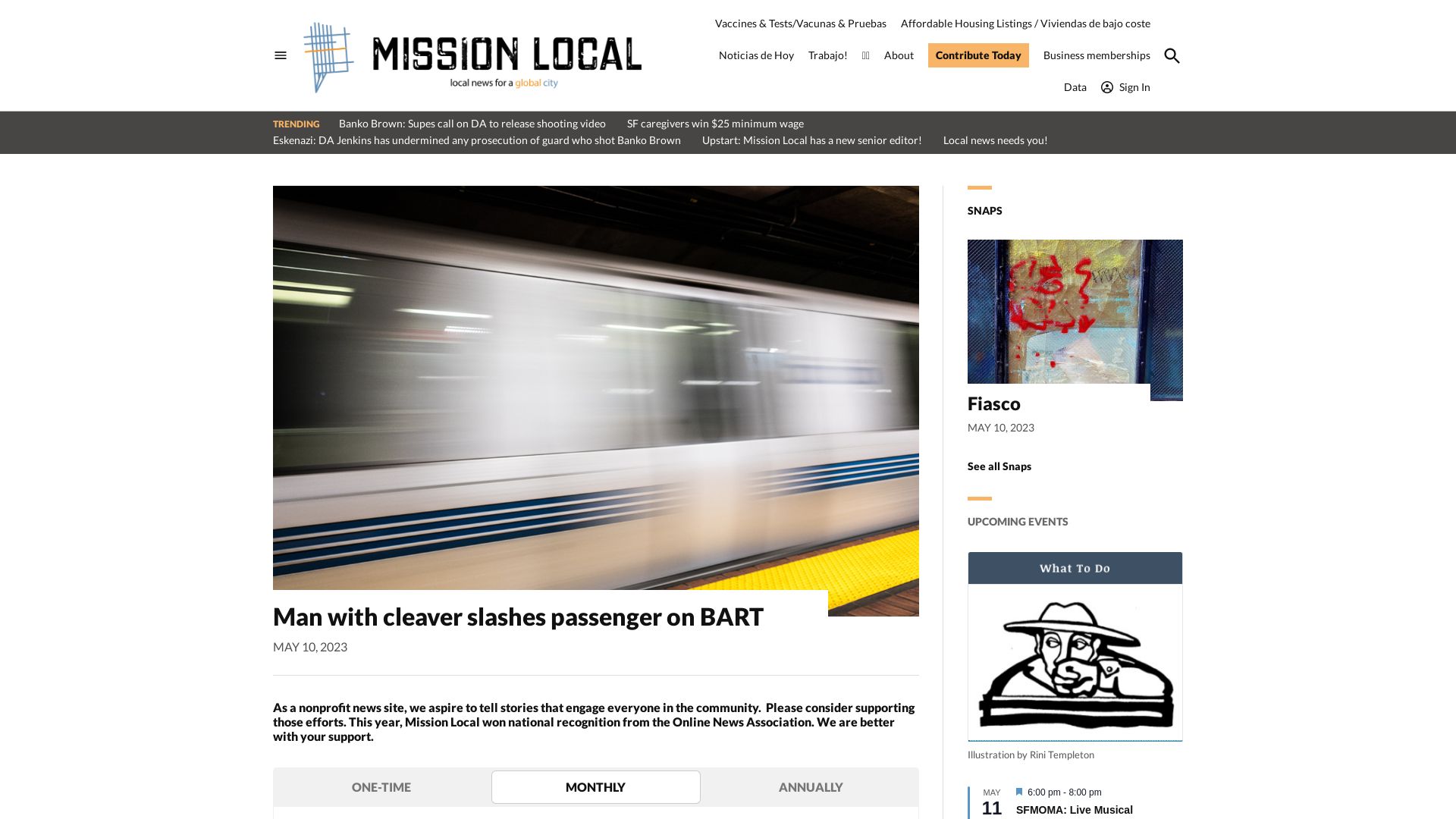 Website status missionlocal.org is   ONLINE