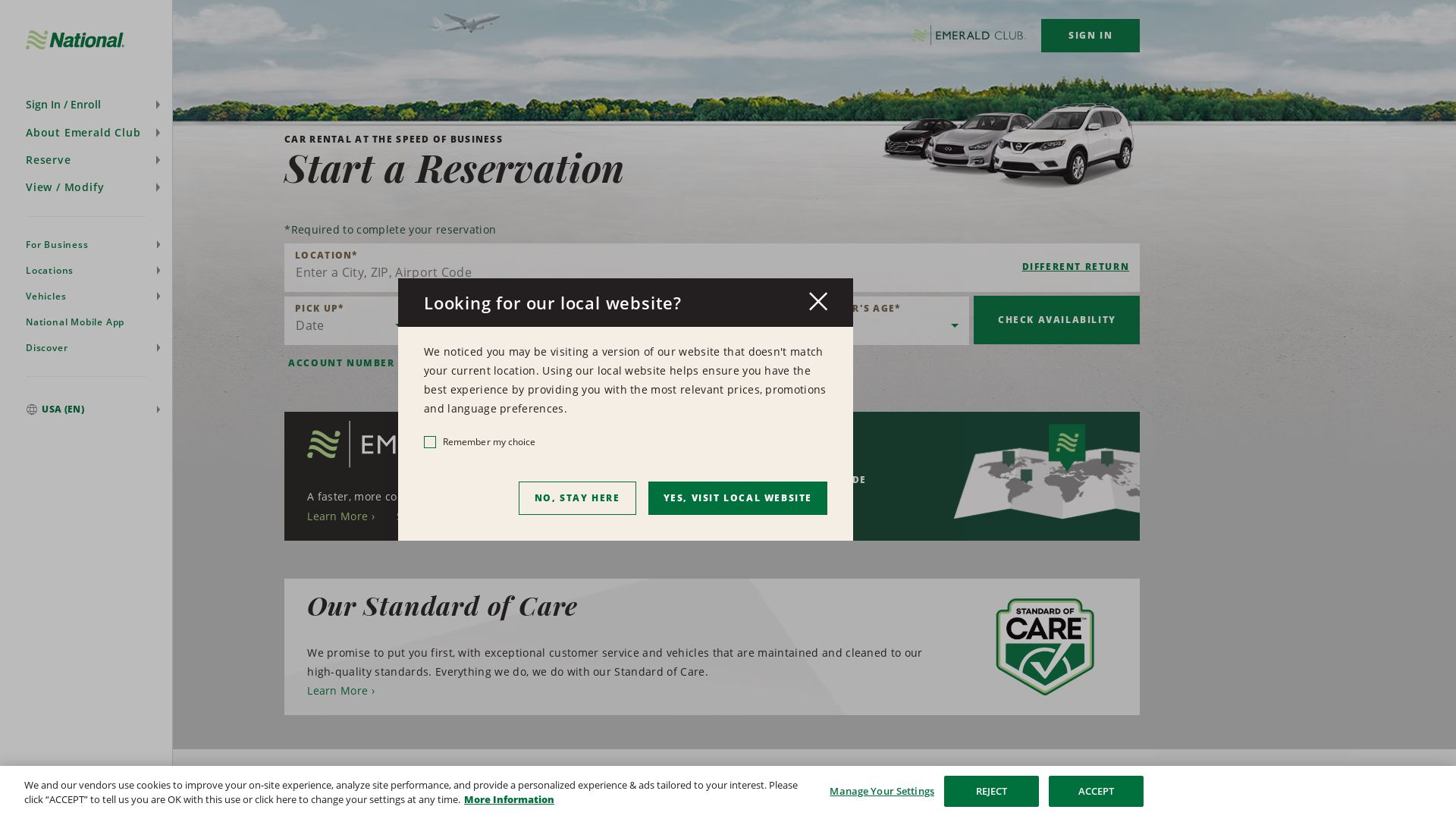 Website status nationalcar.com is   ONLINE