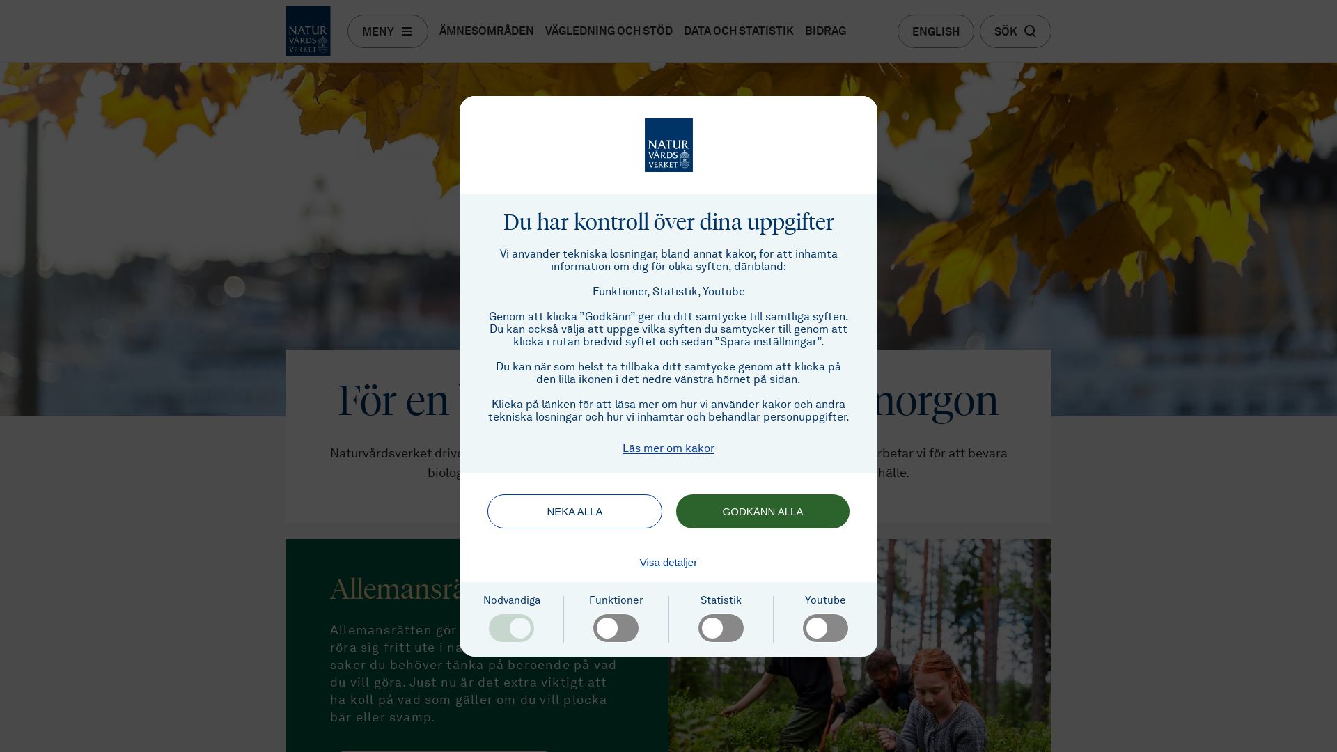 Website status naturvardsverket.se is   ONLINE