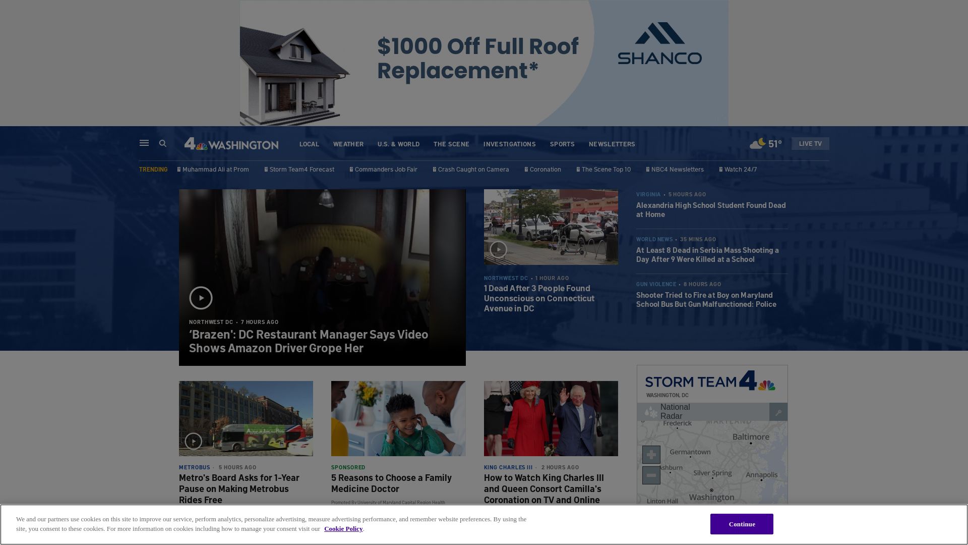 Website status nbcwashington.com is   ONLINE