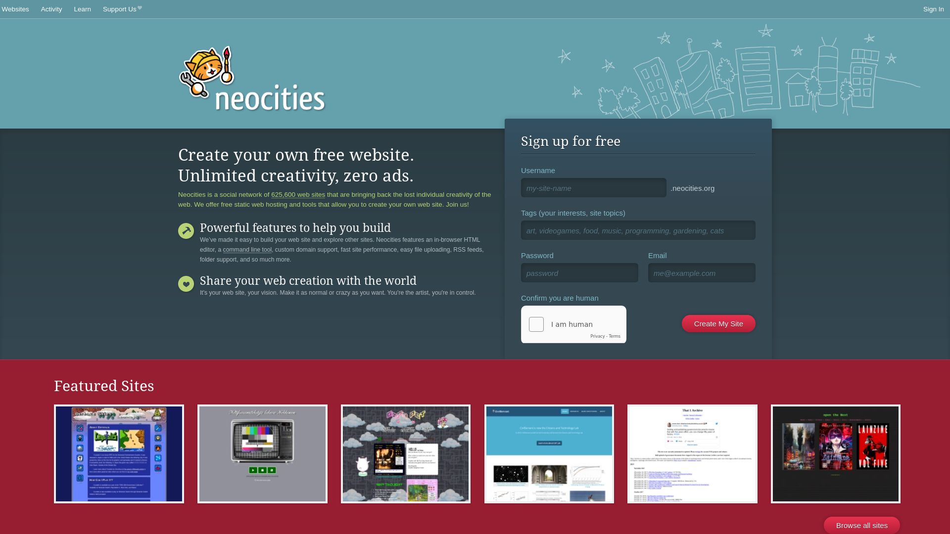 Website status neocities.org is   ONLINE