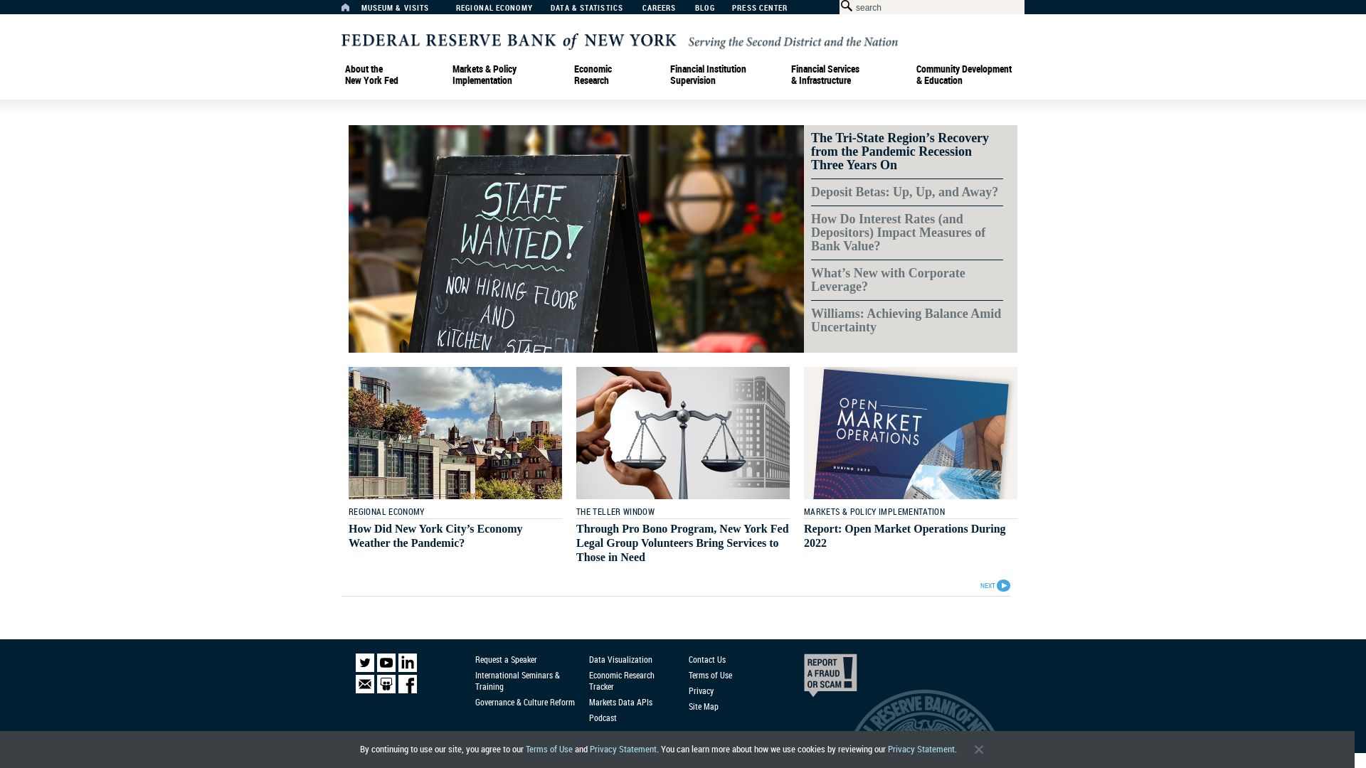 Website status newyorkfed.org is   ONLINE