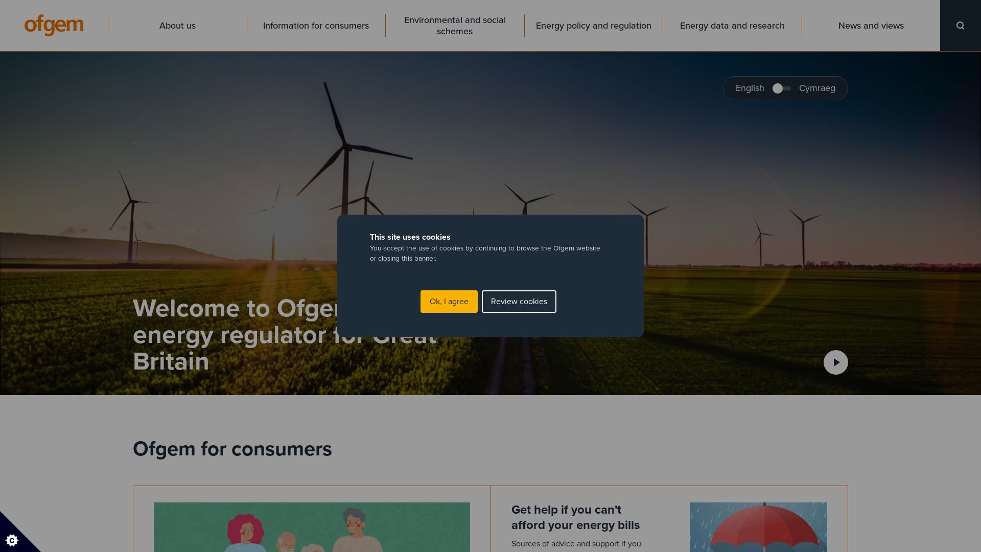 Website status ofgem.gov.uk is   ONLINE