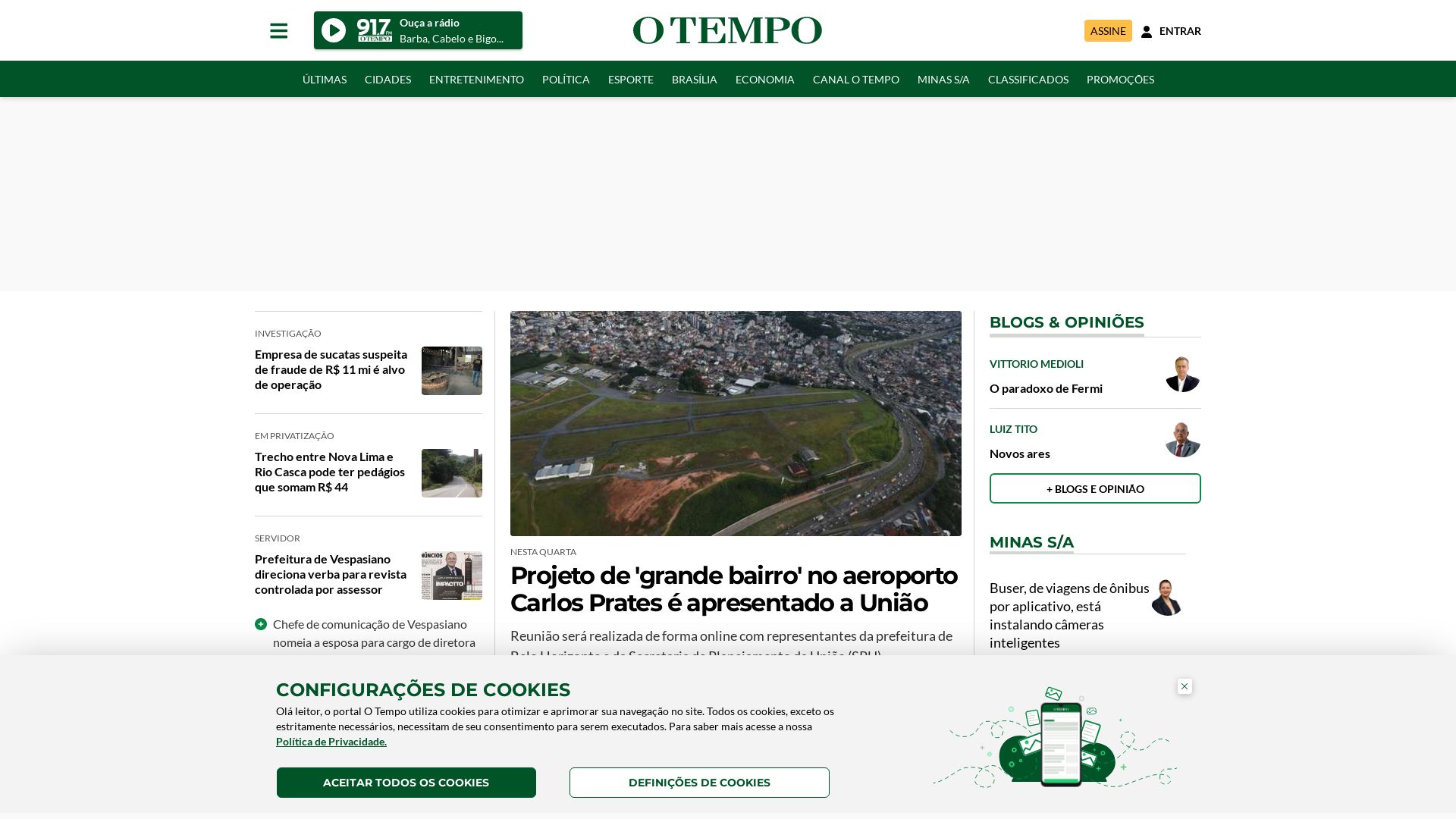 Website status otempo.com.br is   ONLINE