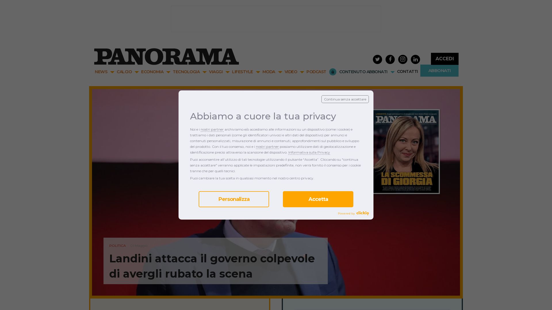 Website status panorama.it is   ONLINE