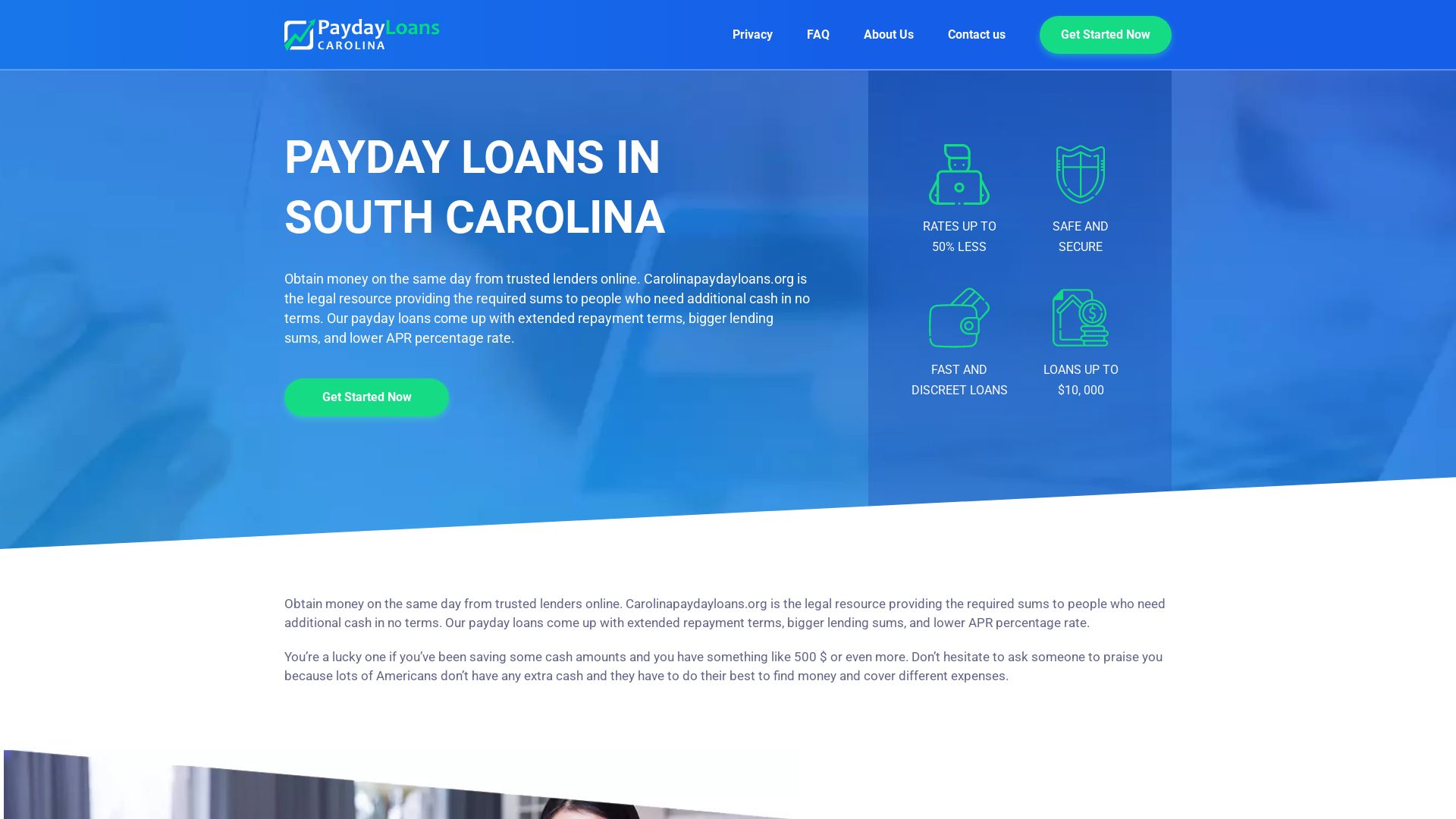 Website status paydayloansnc.org is   ONLINE