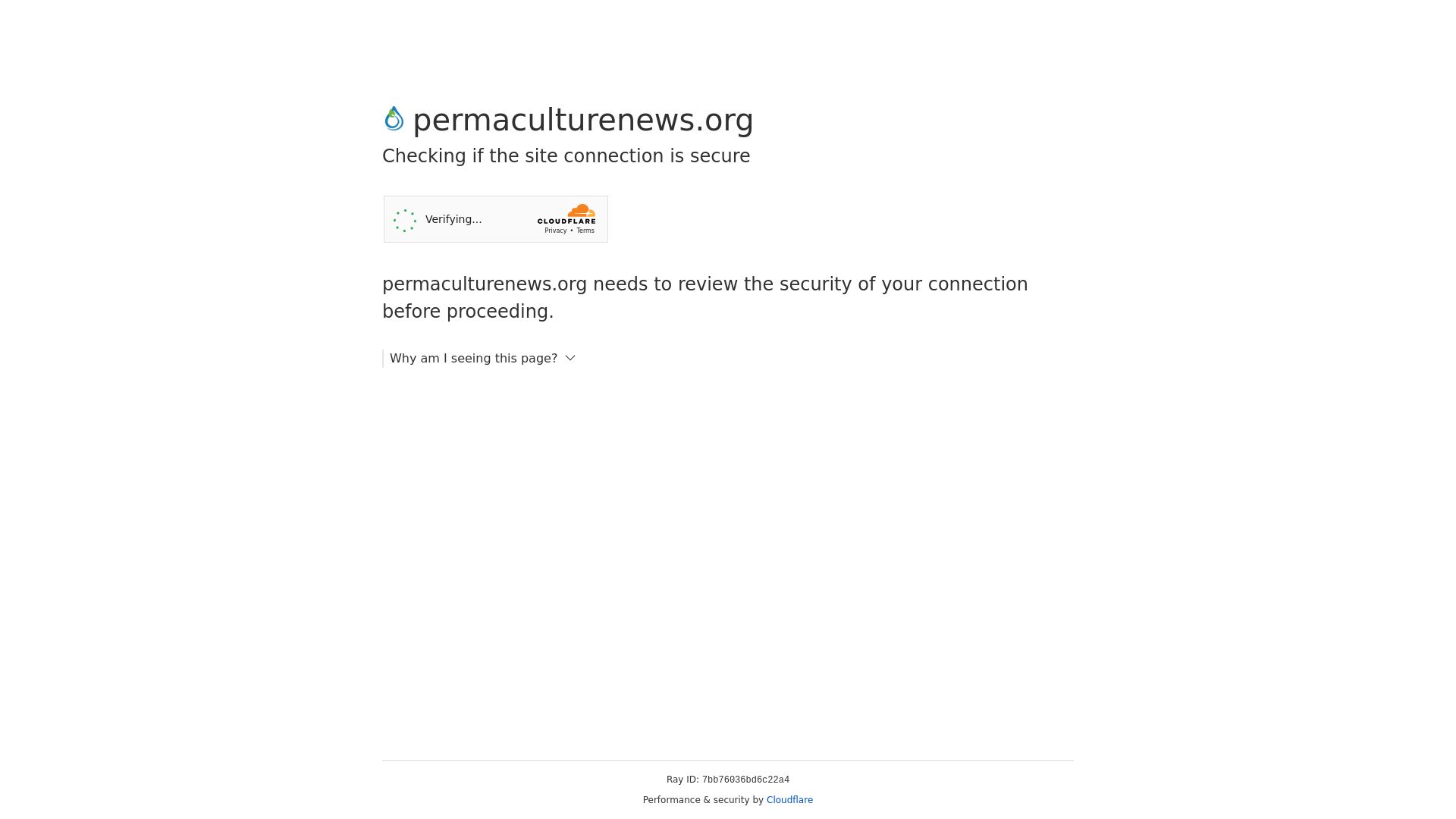 Website status permaculturenews.org is   ONLINE