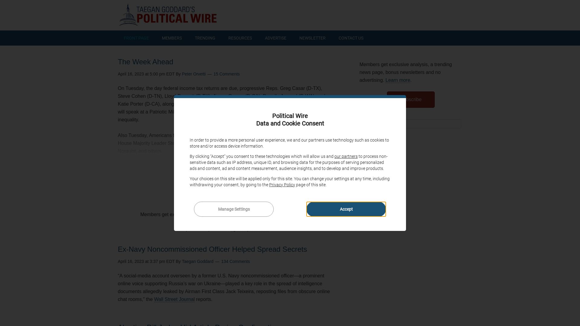 Website status politicalwire.com is   ONLINE
