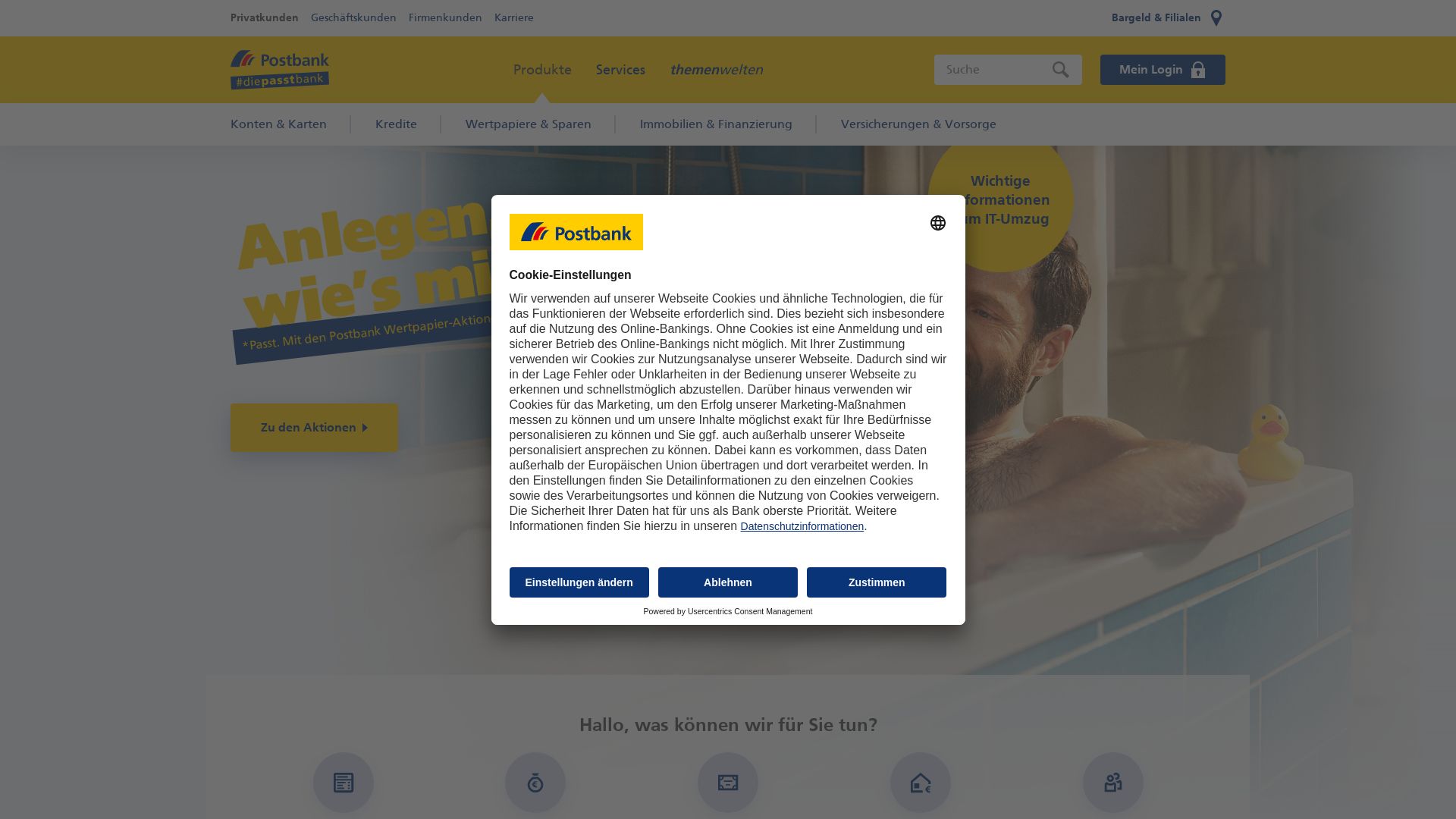 Website status postbank.de is   ONLINE