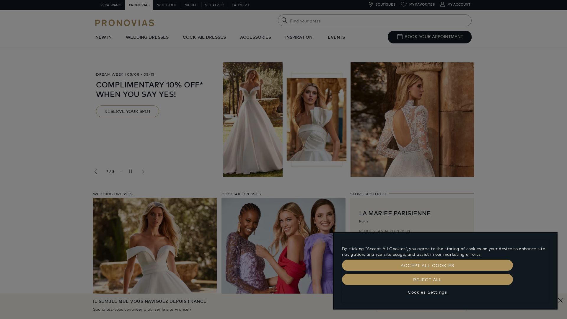 Website status pronovias.com is   ONLINE