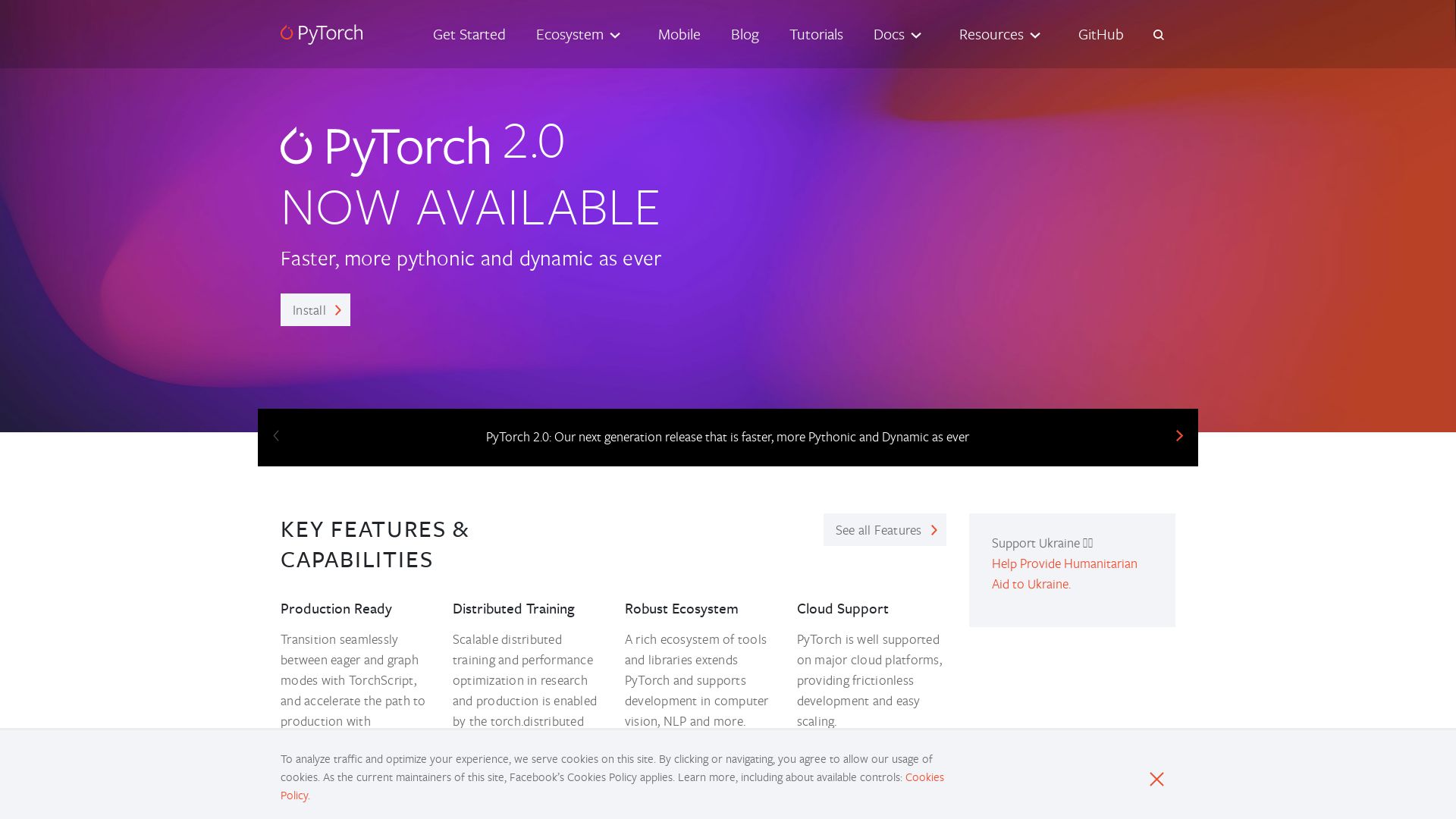 Website status pytorch.org is   ONLINE