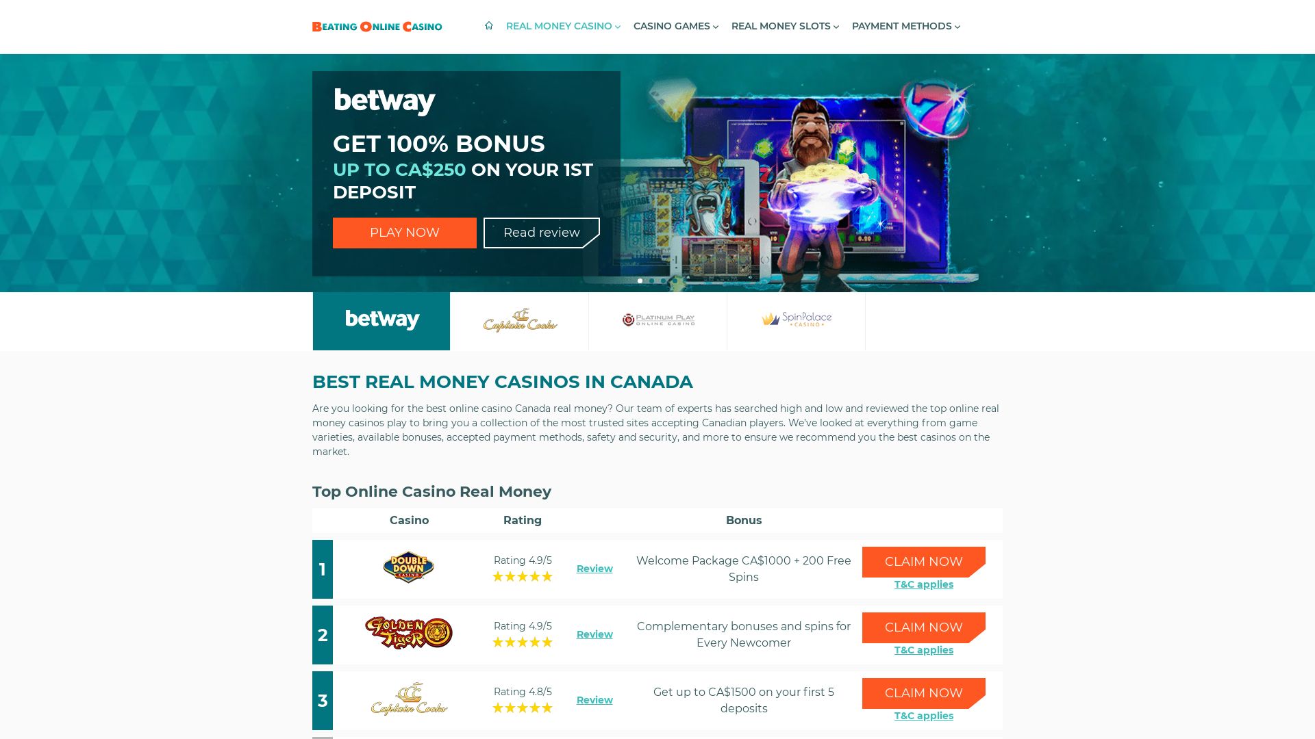 Website status real-money-casino.ca is   ONLINE
