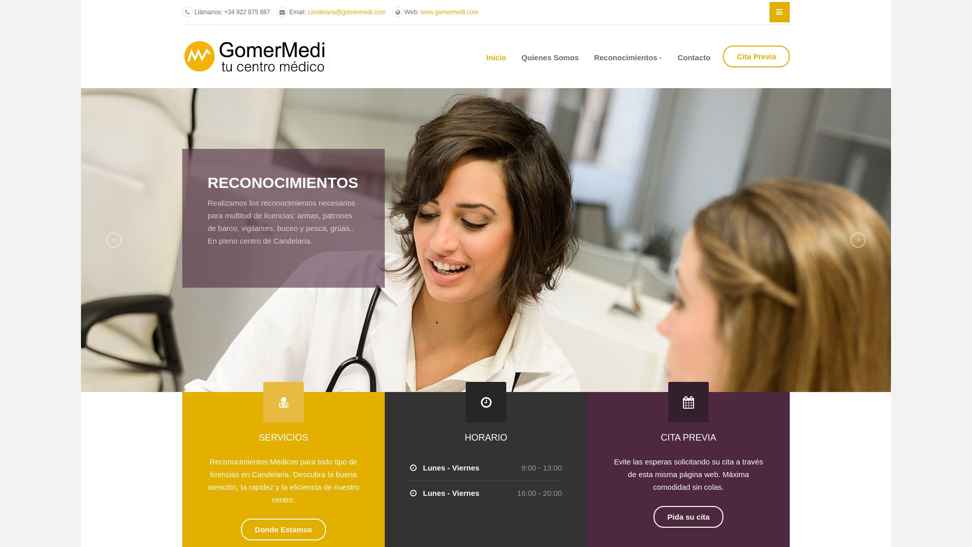 Website status reconocimientoscandelaria.com is   ONLINE