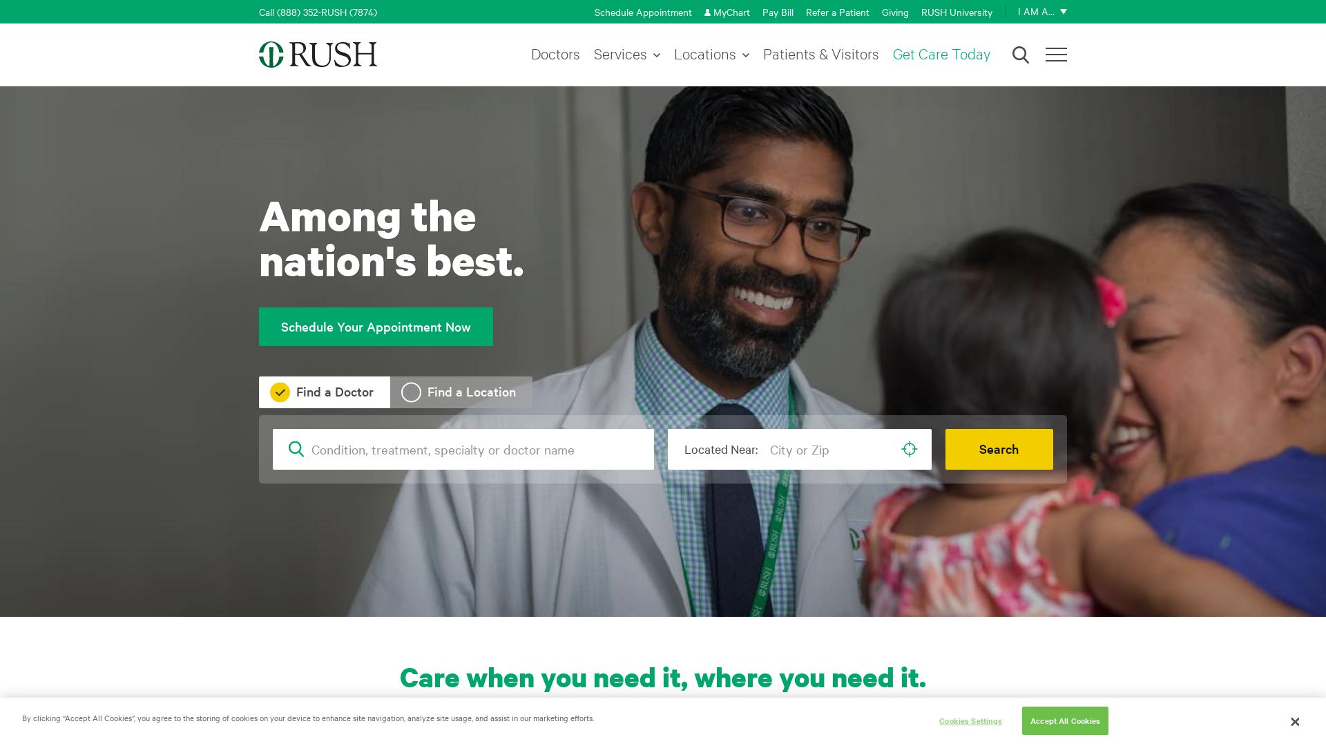 Website status rush.edu is   ONLINE